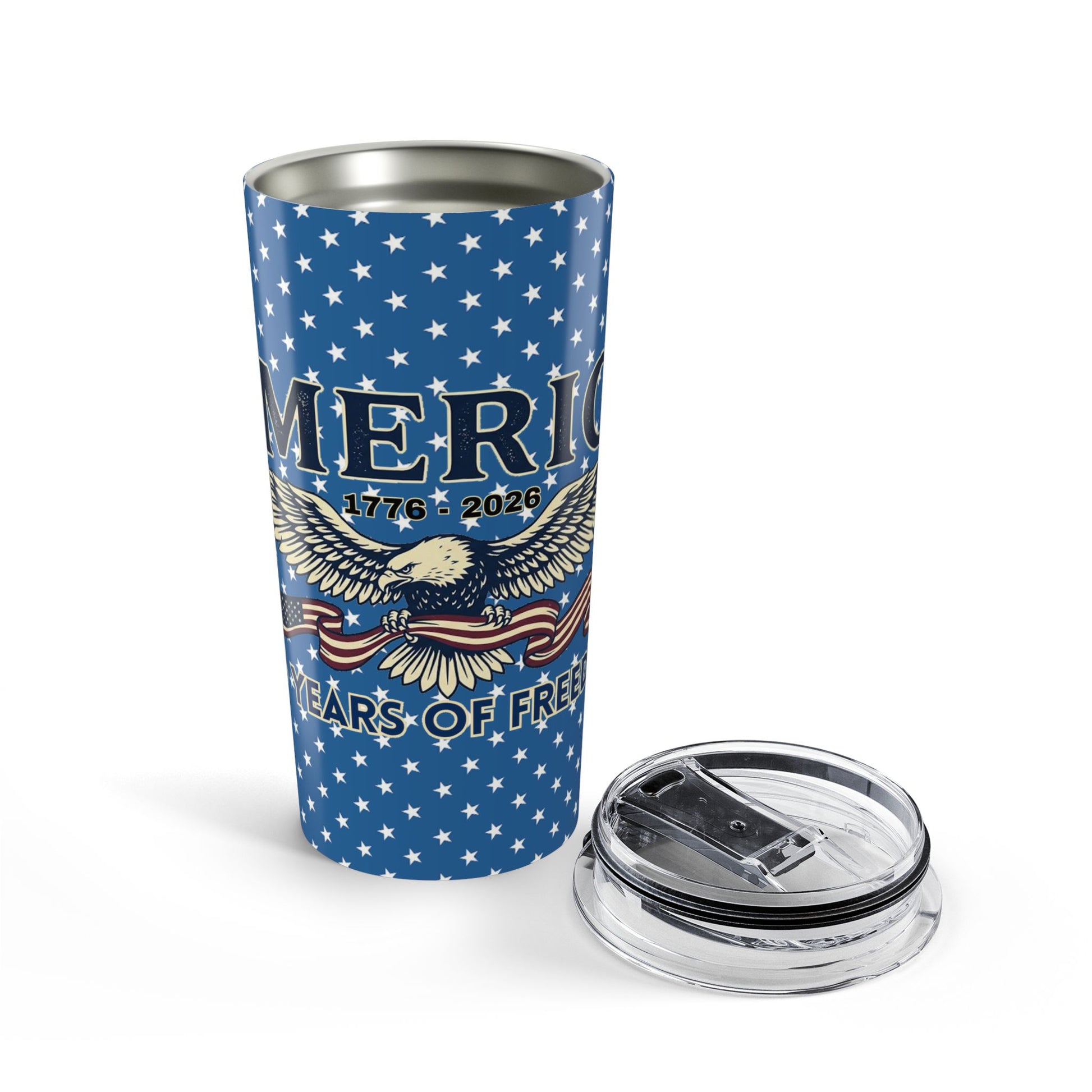 USA 250th ANNIVERSARY 20oz Tumbler – America Eagle Stars & Stripes Travel Cup - Trending Novelties & Gifts