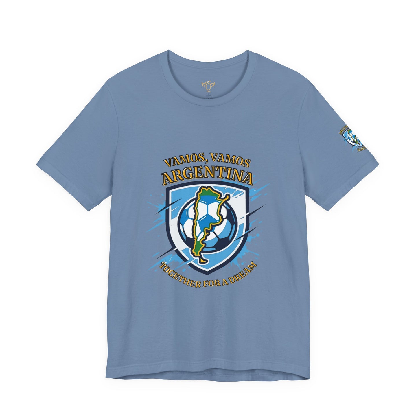 Argentina Soccer T-Shirt - "Vamos, Vamos Argentina" Together for a Dream Fan Tee - Trending Novelties & Gifts