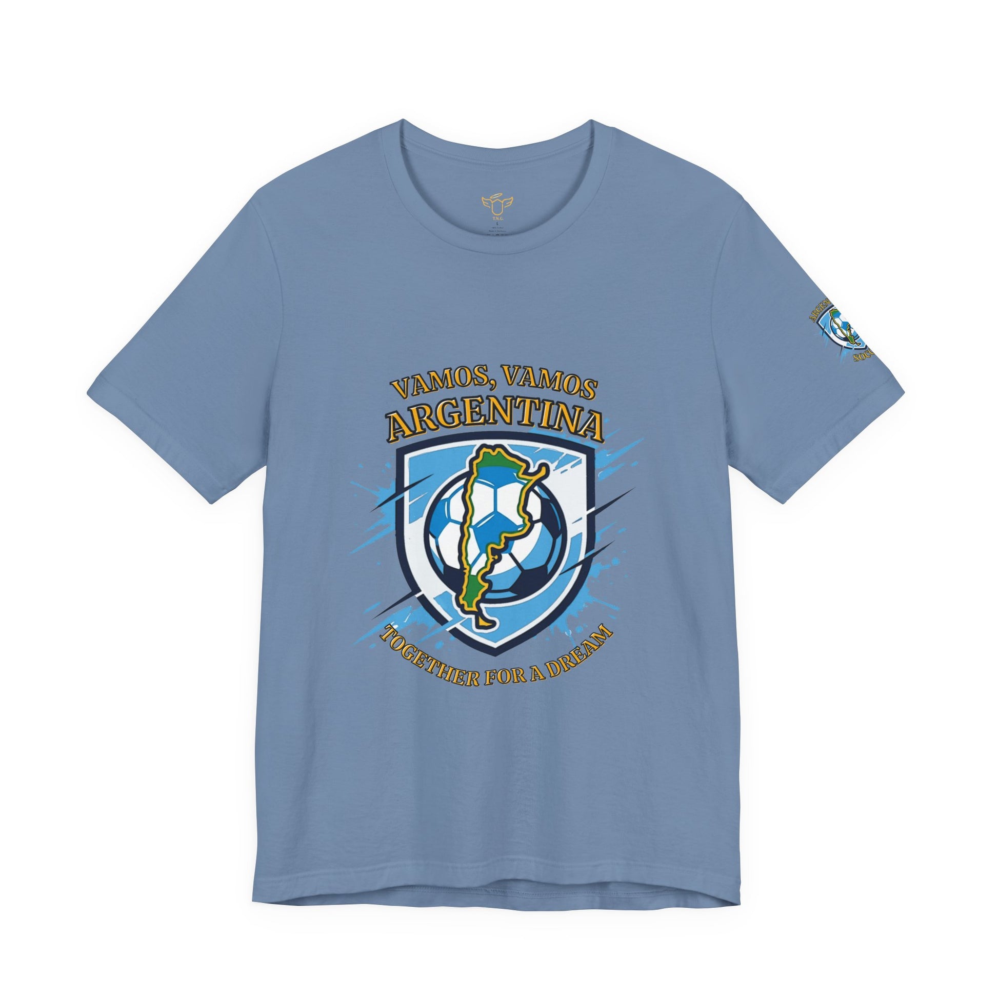 Argentina Soccer T-Shirt - "Vamos, Vamos Argentina" Together for a Dream Fan Tee - Trending Novelties & Gifts