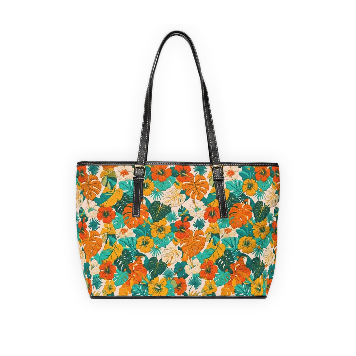 Tropical Floral PU Shoulder Bag – Vibrant Summer Floral Bag for Everyday, Beach & Travel - Trending Novelties & Gifts