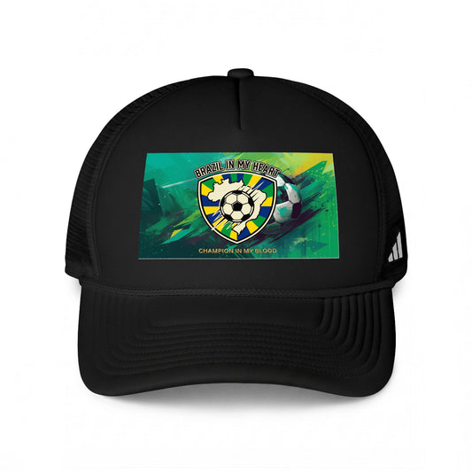 Soccer Crest Trucker Cap – Championship Football Badge Mesh Hat - Trending Novelties & Gifts
