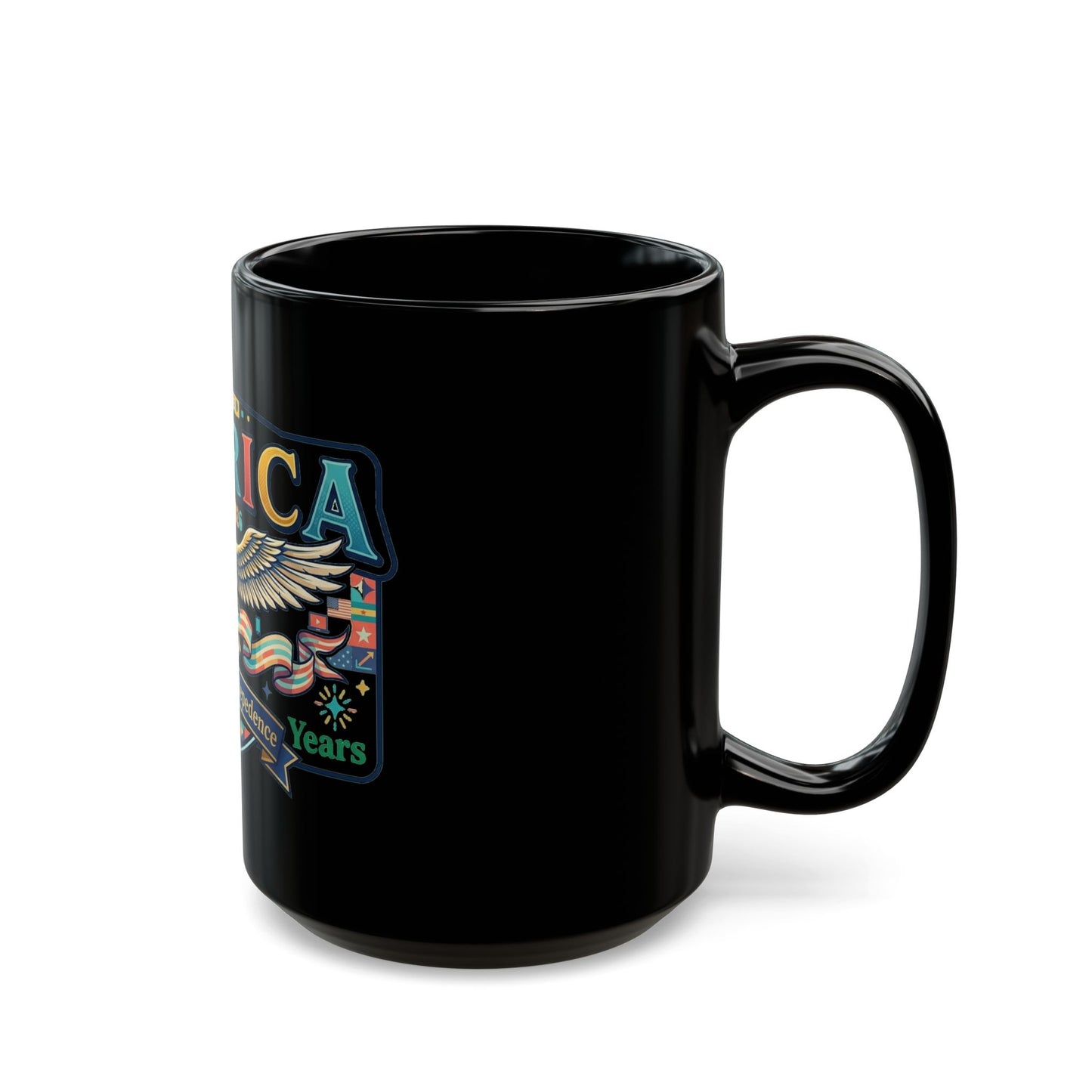 USA 250th ANNIVERSARY Eagle Black Mug | America 250th Anniversary Patriotic Coffee Cup - Trending Novelties & Gifts