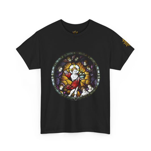 Baby Jesus Tee — Christian Stained Glass Graphic T‑Shirt (CT)