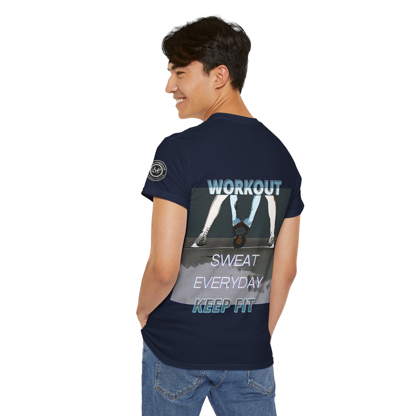 Fitness Workout Quotes Unisex Tee - "KEEP FIT" Cotton T-shirt. FQT