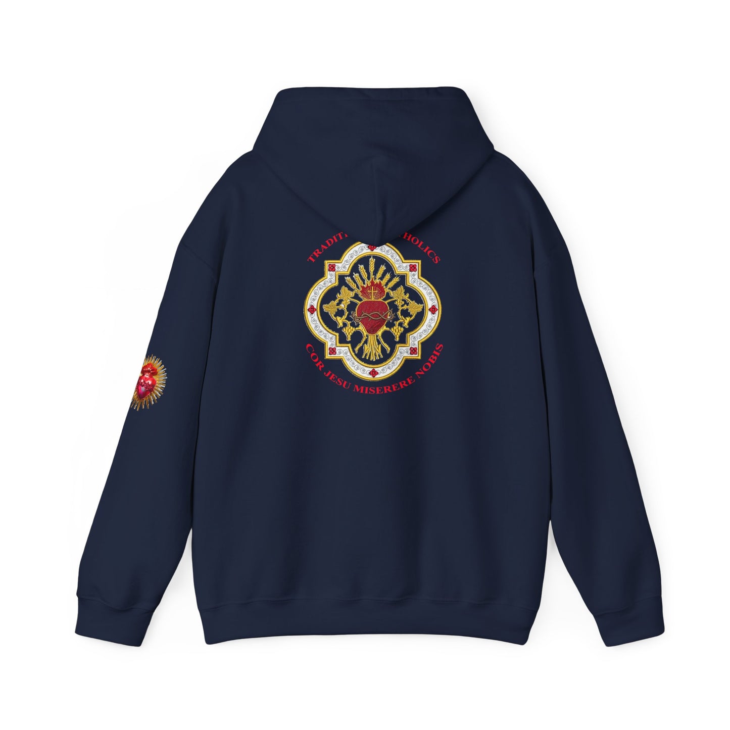 Sacred Heart Rose Hoodie — Spiritual Heart Graphic Sweatshirt (CT)