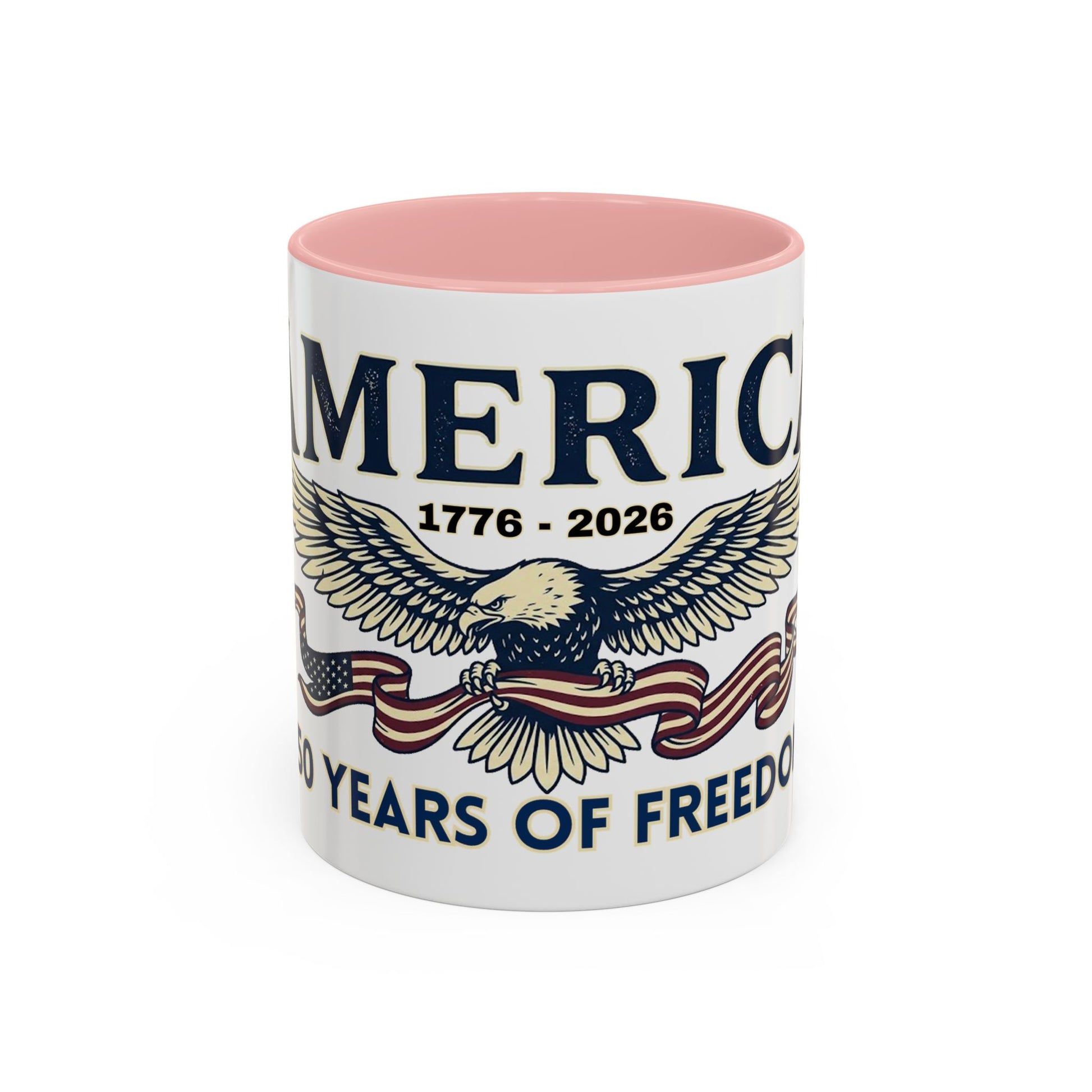 USA 250th ANNIVERSARY Accent Mug  | America  Eagle Coffee Mug — 250 Years of Freedom Accent Mug (11/15oz) - Trending Novelties & Gifts
