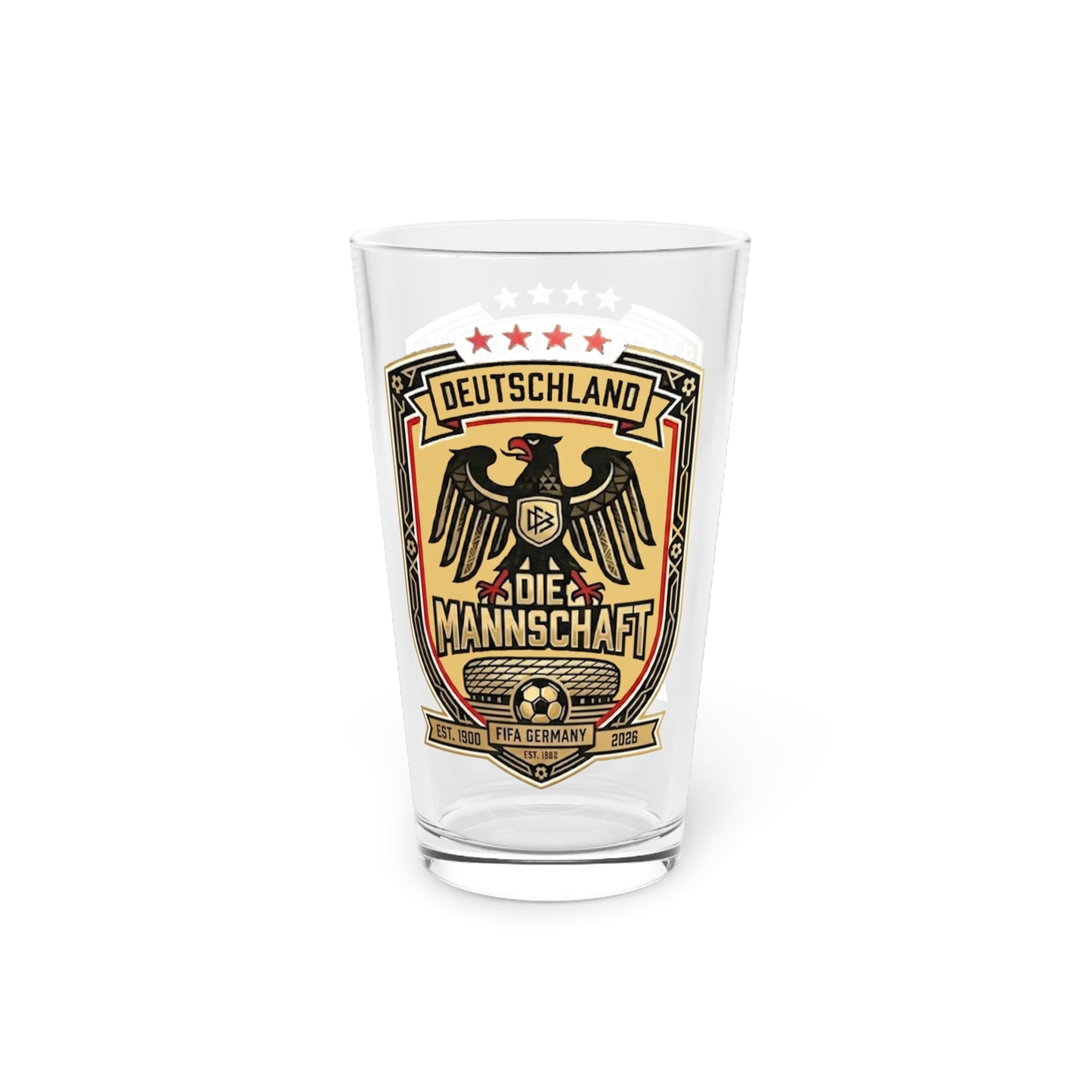 Deutschland Die Mannschaft Pint Glass – German Soccer Crest Beer Glass 16oz