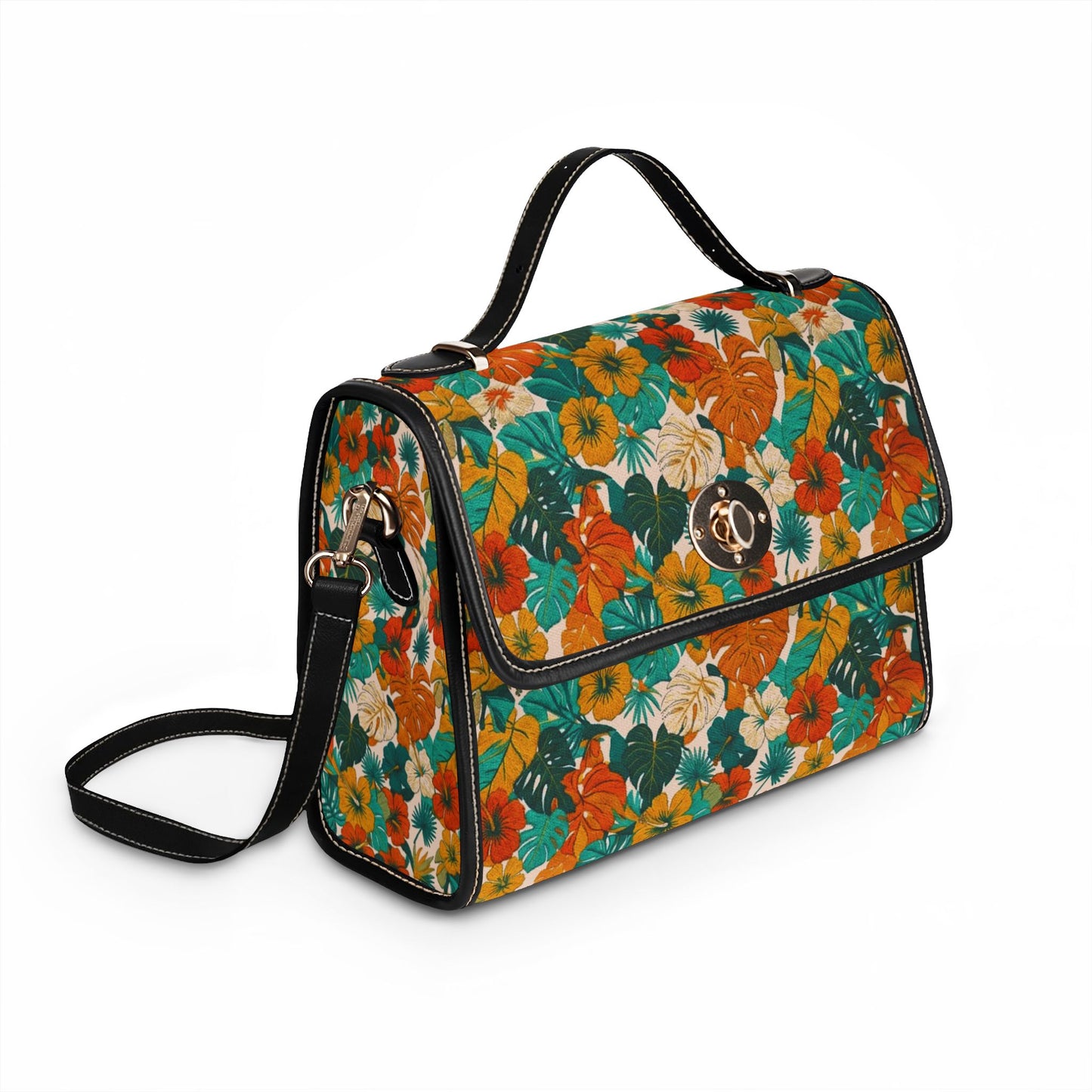Floral Canvas Bag — Waterproof Summer Tropical Print Handbag - Trending Novelties & Gifts