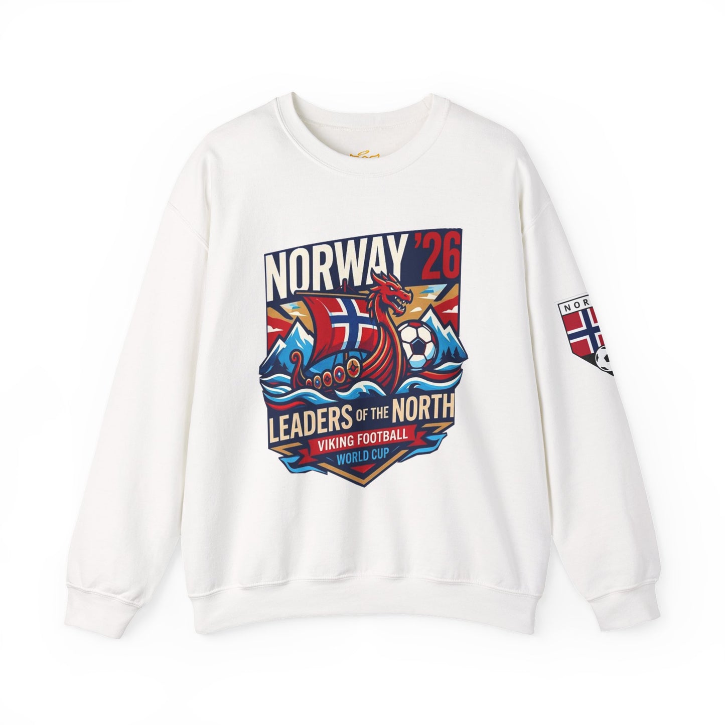 Norway '26 Viking Soccer Sweatshirt — Leaders of the North World Cup Fan Pullover