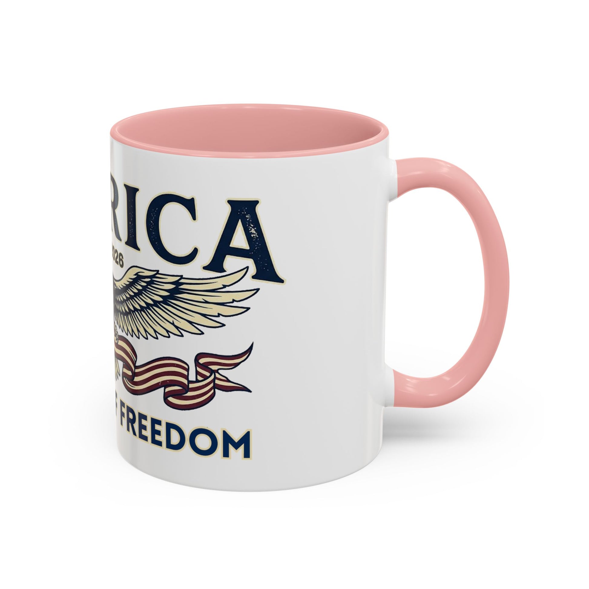 USA 250th ANNIVERSARY Accent Mug  | America  Eagle Coffee Mug — 250 Years of Freedom Accent Mug (11/15oz) - Trending Novelties & Gifts
