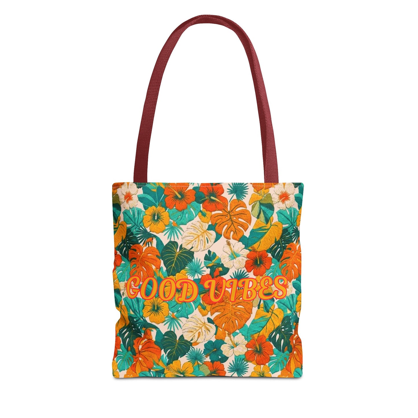 Good Vibes Floral Tote Bag — Summer Tropical All-Over Print Tote - Trending Novelties & Gifts