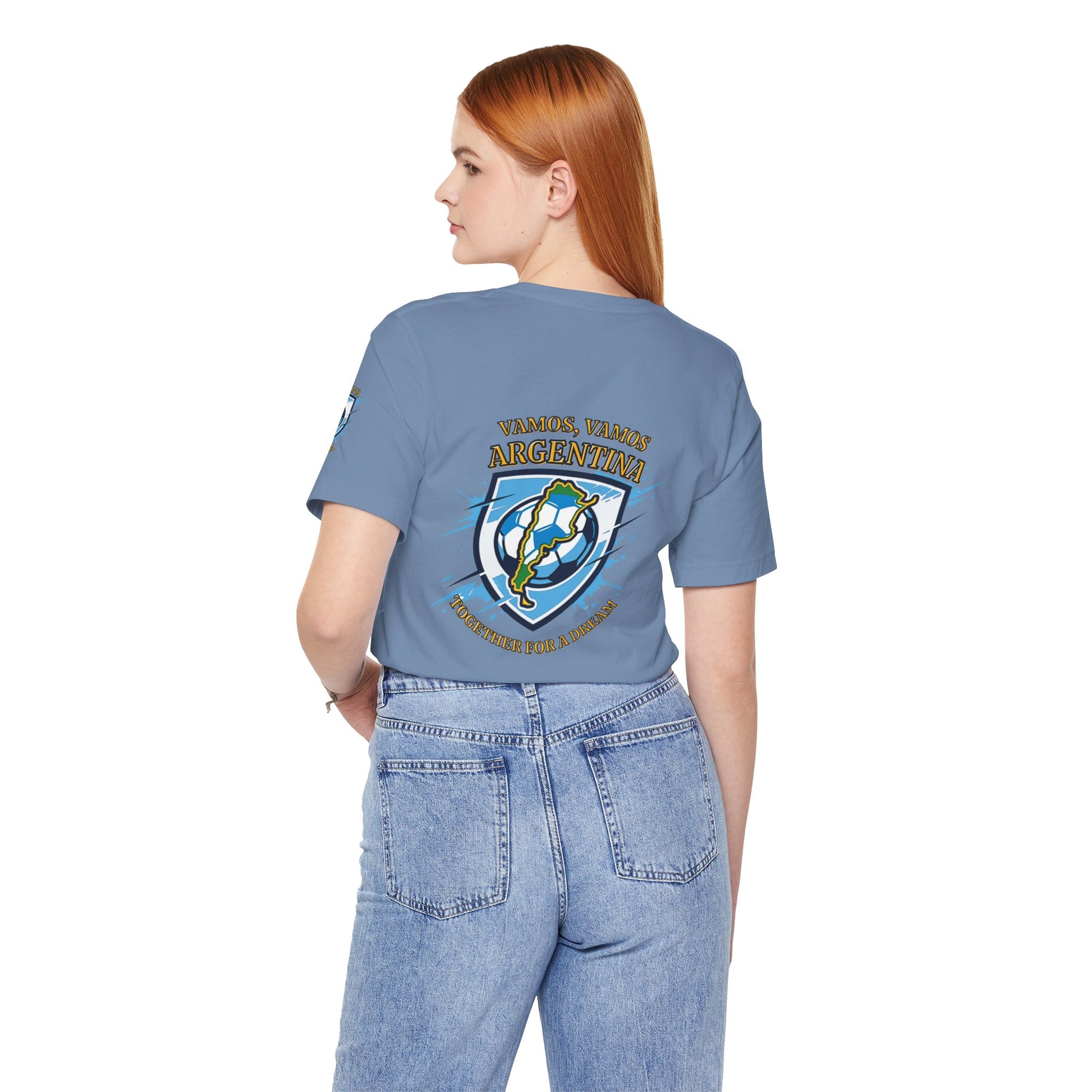 Argentina Soccer T-Shirt - "Vamos, Vamos Argentina" Together for a Dream Fan Tee - Trending Novelties & Gifts