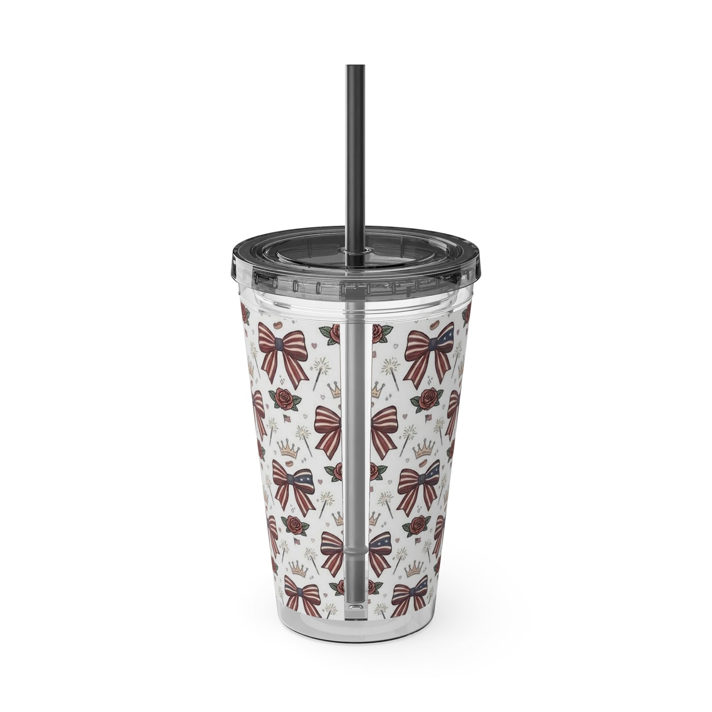 USA 250th ANNIVERSARY 16oz Tumbler with Straw | Patriotic 'Land of the Free' 16oz Tumbler with Straw - Trending Novelties & Gifts