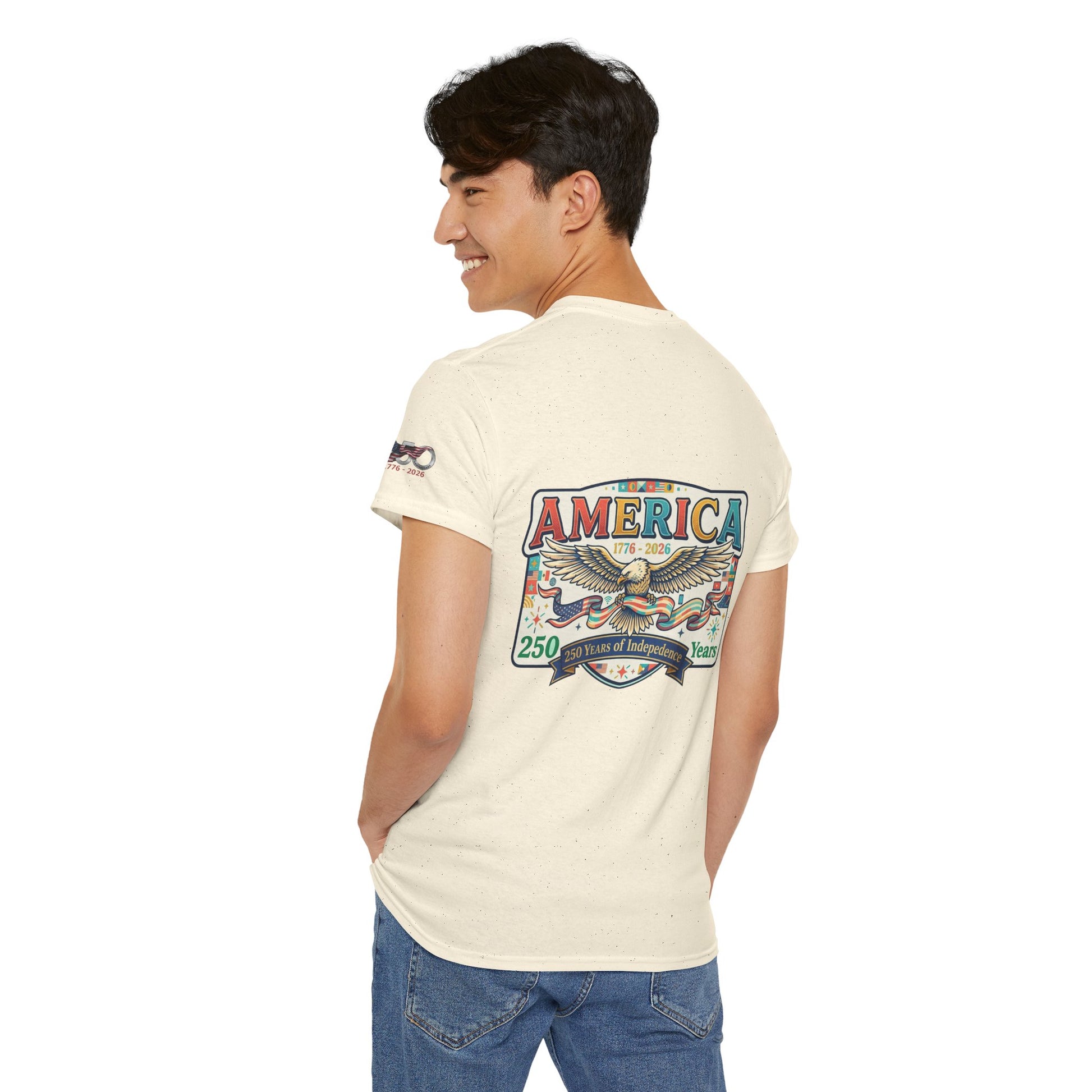 USA 250th ANNIVERSARY Vintage Graphic Tee — 250 Years Patriotic Independence Day Shirt - Trending Novelties & Gifts