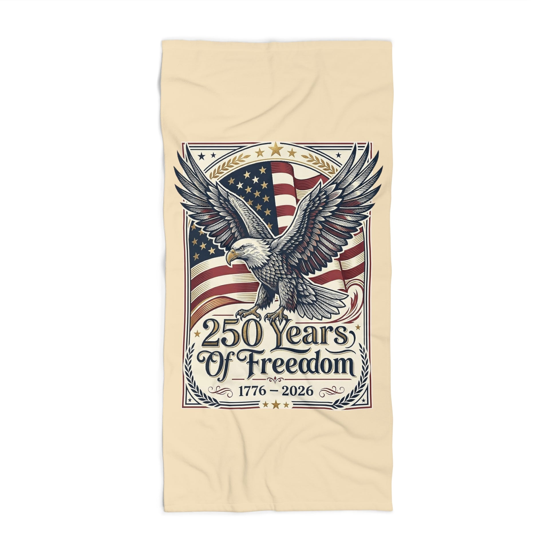 250 Years of Freedom Eagle Beach Towel — A USA 250th ANNIVERSARY Patriotic Design Beach Towel - Trending Novelties & Gifts