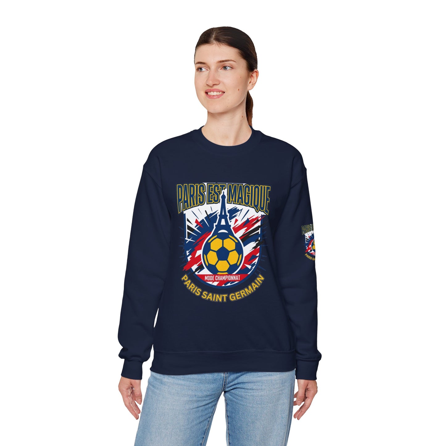 Paris Saint Germain Soccer Crest Sweatshirt | Paris Saint Germain soccer fans Sweatshirt - Trending Novelties & Gifts