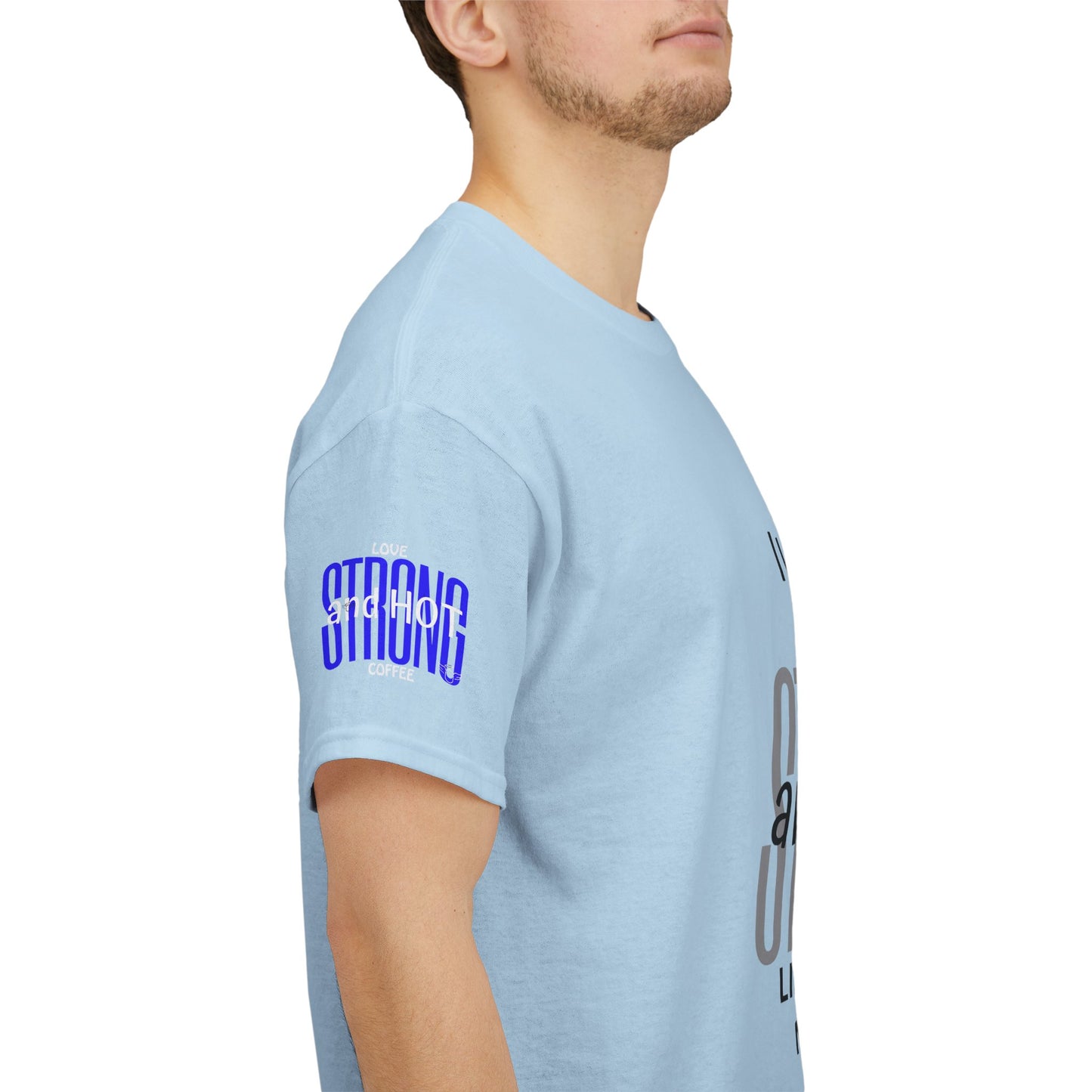 Coffee Lover Heavy Cotton Tee - I Love My Coffee Strong and Hot