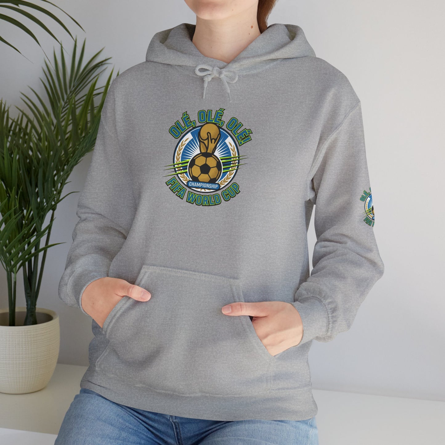 Soccer Champions Graphic Hoodie — World Cup Vintage Trophy Design Hoodie - Trending Novelties & Gifts