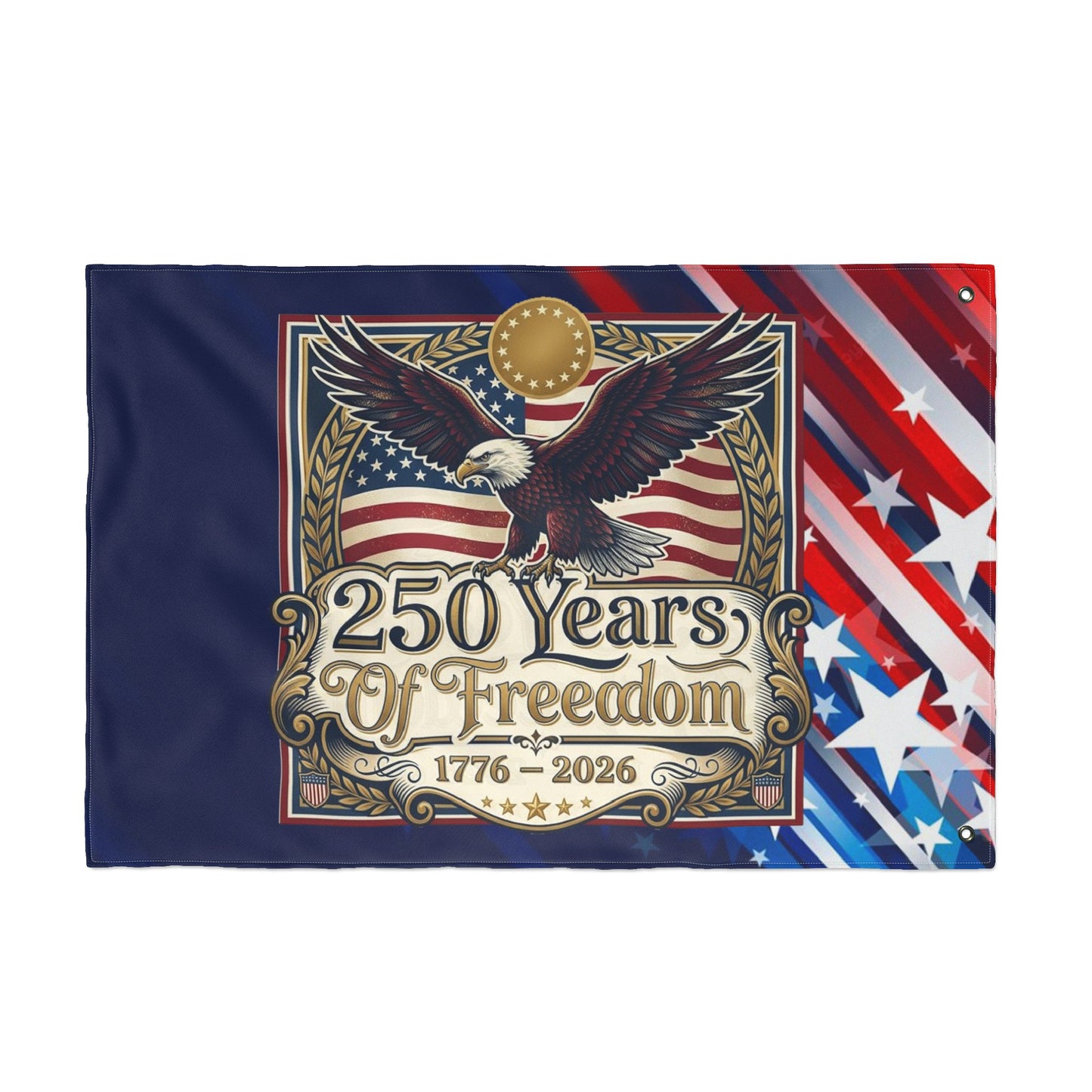 250 Years of Freedom Double-Sided Patriotic Flag -  USA 250th ANNIVERSARY Commemorative Flag - Trending Novelties & Gifts