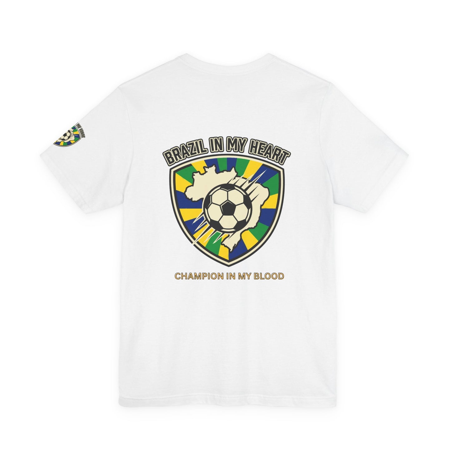 Brazil in My Heart Soccer Crest Tee | Brazil fans world cup 2026 shirts for sale