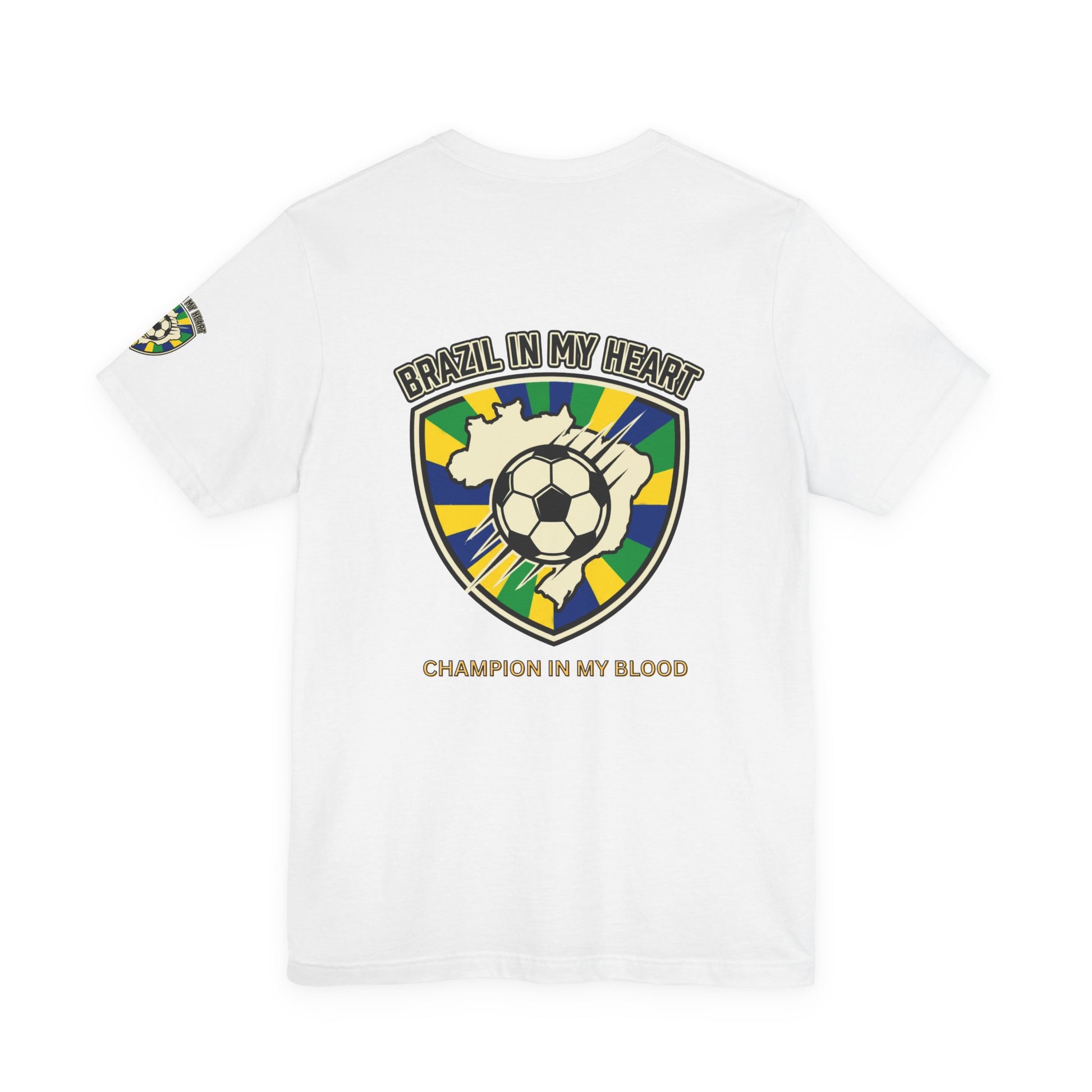 Brazil in My Heart Soccer Crest Tee | Brazil fans world cup 2026 shirts for sale