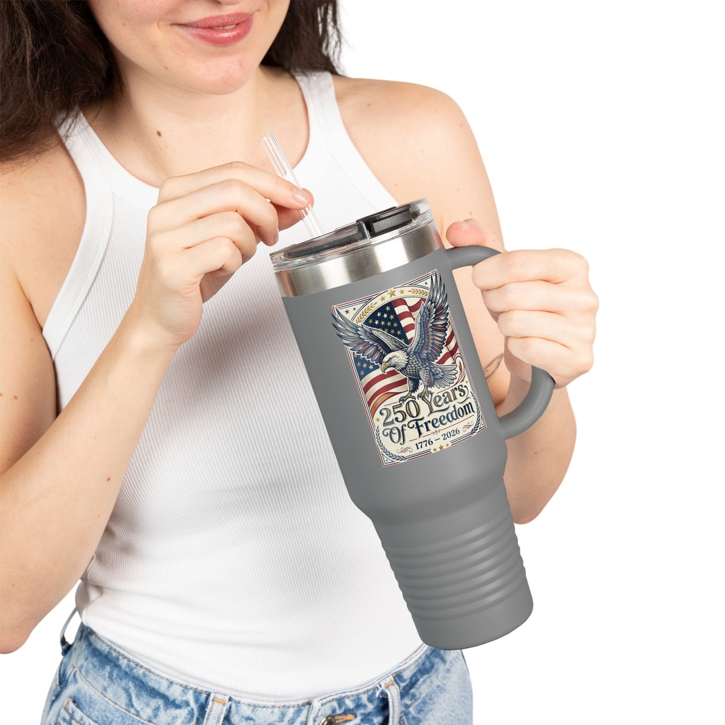 America  250 Years of Freedom 40oz Travel Mug | USA 250th ANNIVERSARY 40oz Travel Mug - Trending Novelties & Gifts
