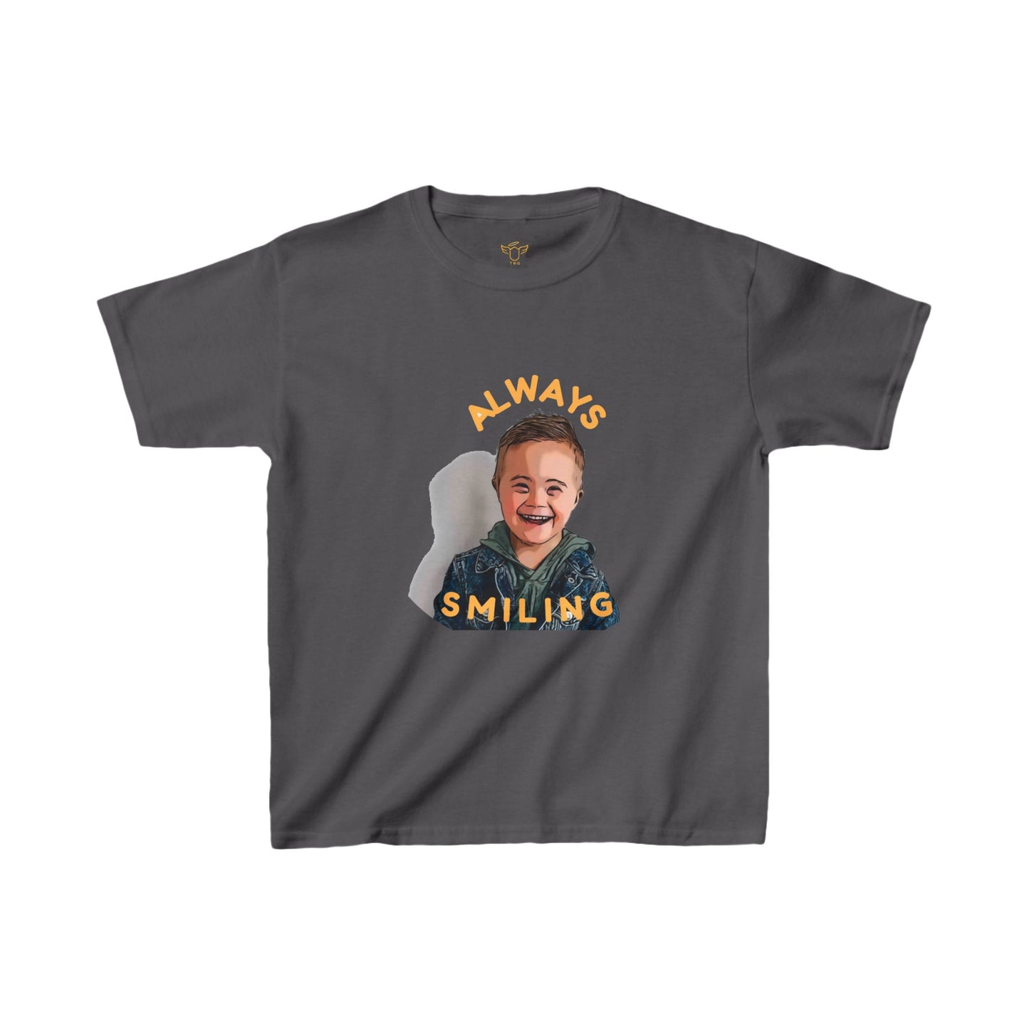 Novelty Tee Kids T-Shirt - Instagram's OurHuddyBuddy Smiling