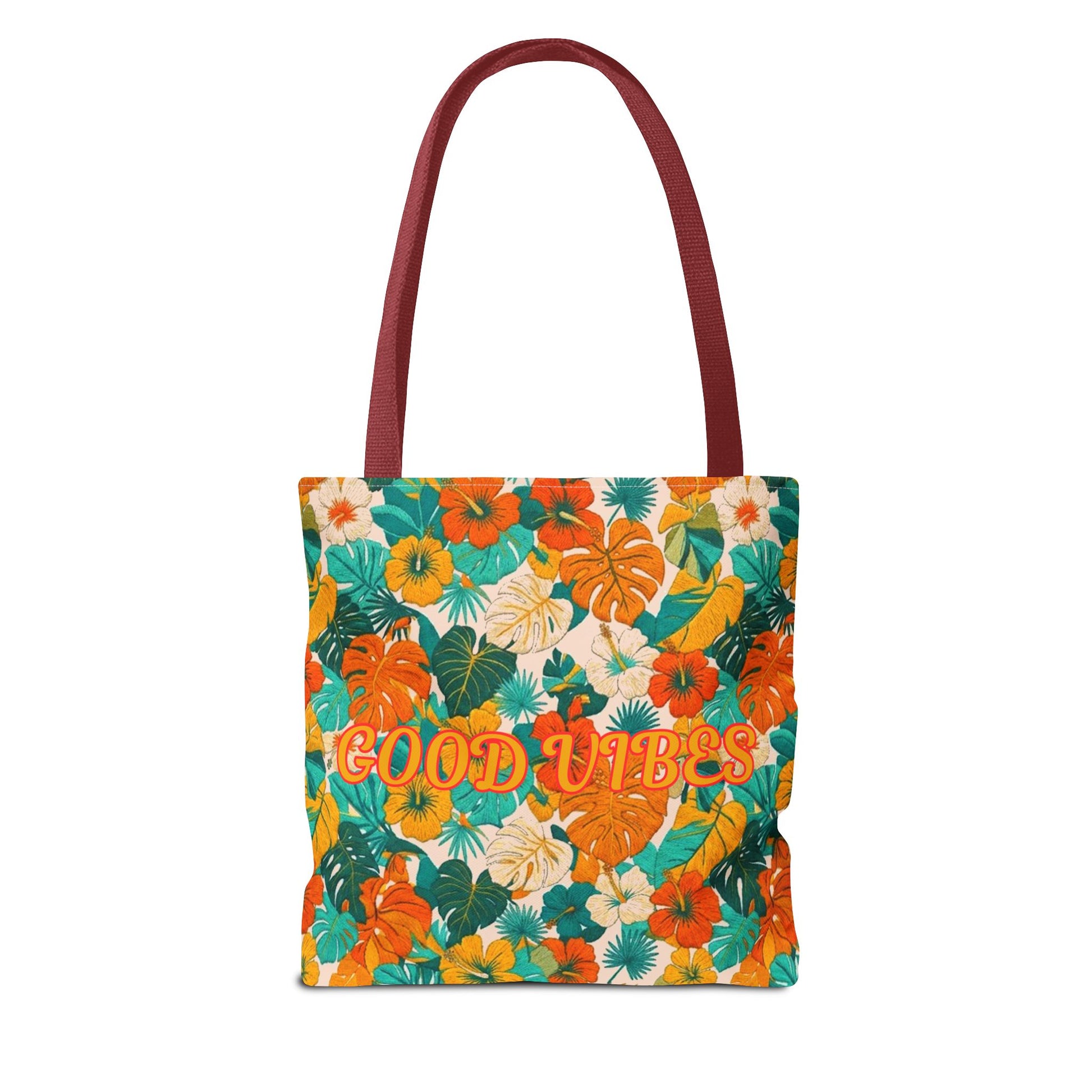 Good Vibes Floral Tote Bag — Summer Tropical All-Over Print Tote - Trending Novelties & Gifts