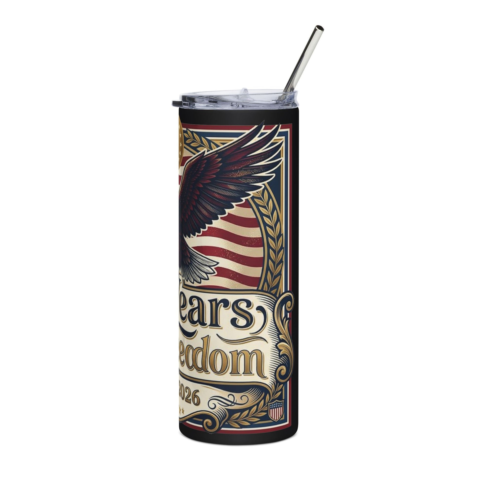 USA 250th ANNIVERSARY Patriotic Stainless Steel Tumbler 20oz — America 250 Years of Freedom Stainless Steel Tumbler - Trending Novelties & Gifts