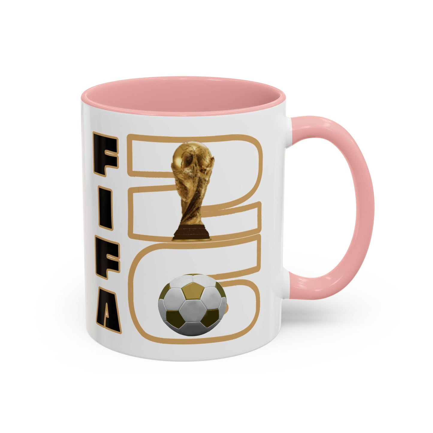 FIFA World Cup '26 Coffee Mug — Soccer Trophy & Ball Graphic 11/15oz