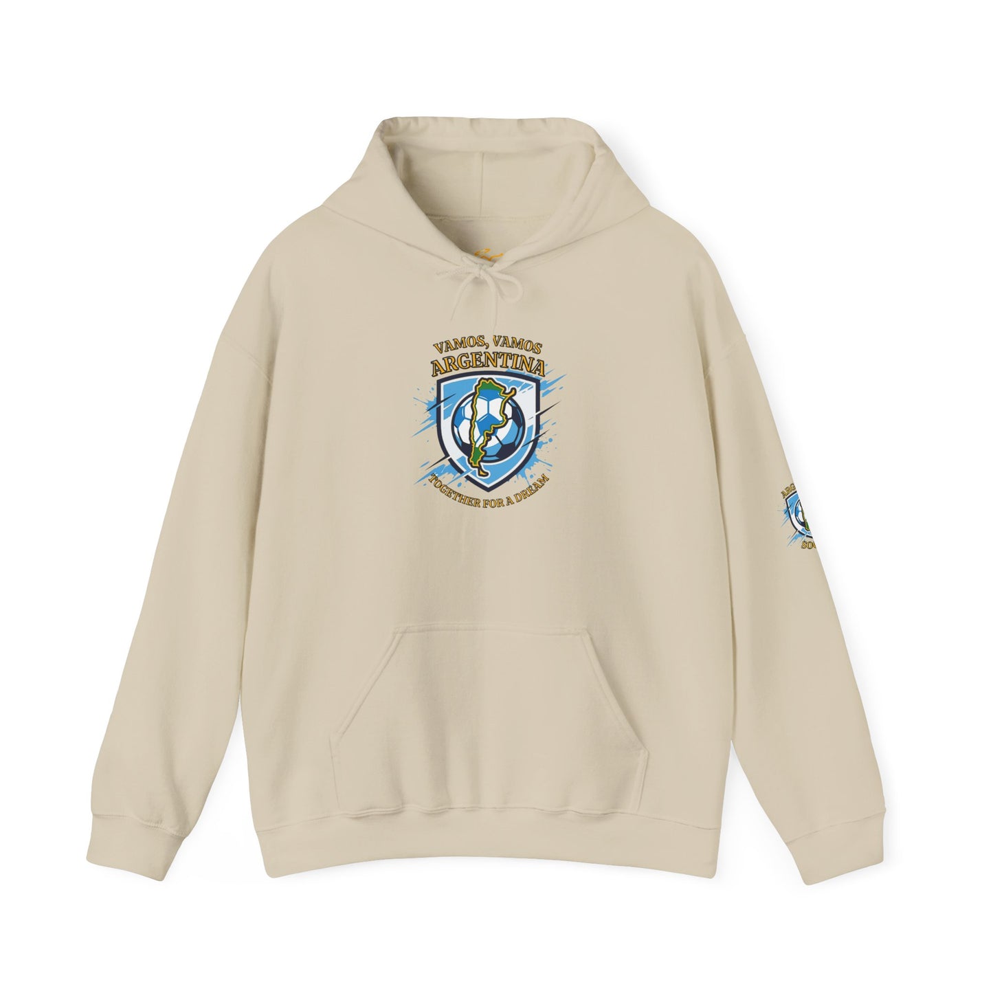 Argentina Soccer Hoodie – Vamos Argentina Crest "Together for a Dream" Fan Hoodie - Trending Novelties & Gifts