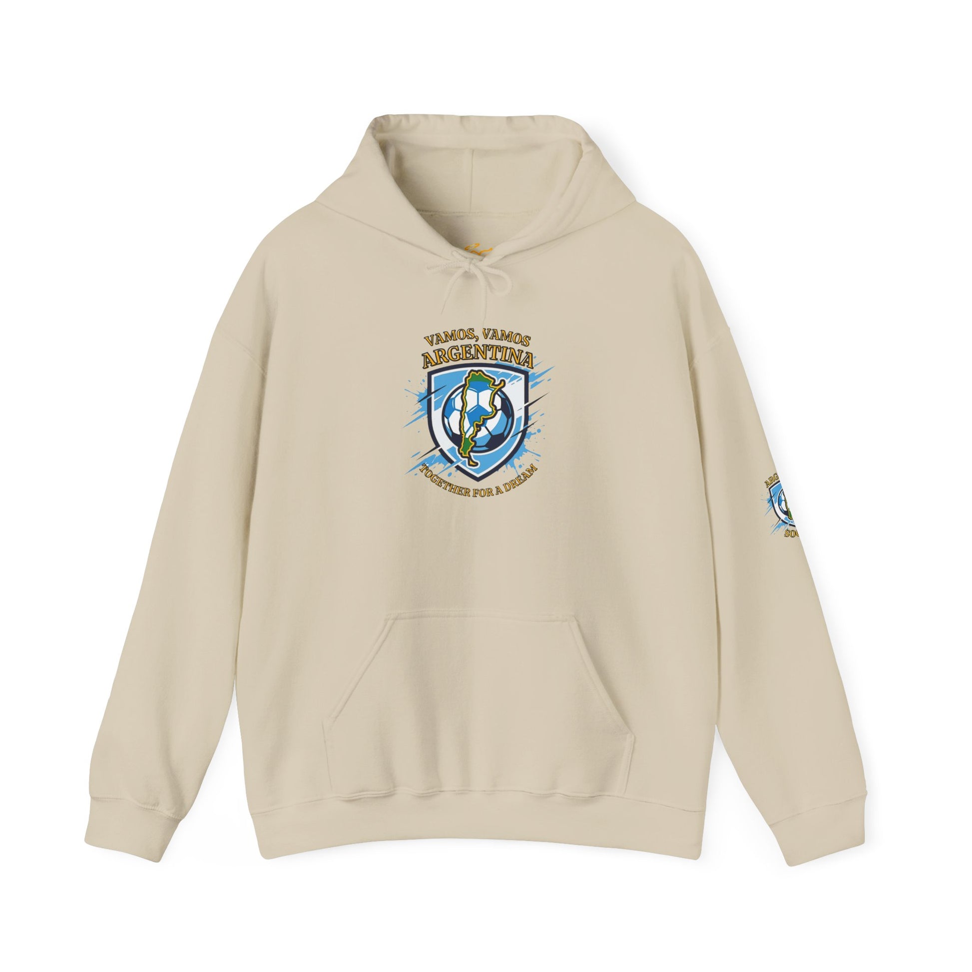 Argentina Soccer Hoodie – Vamos Argentina Crest "Together for a Dream" Fan Hoodie - Trending Novelties & Gifts