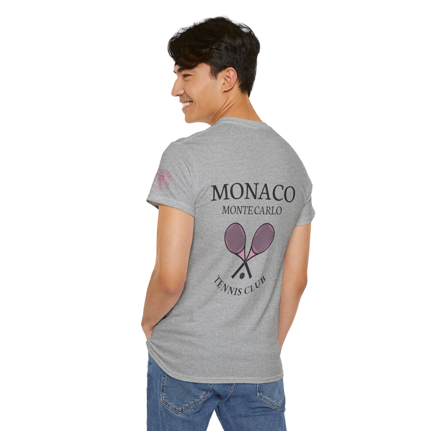 Monaco Monte Carlo Tennis Club Tee — Vintage Tennis Racket Shirt