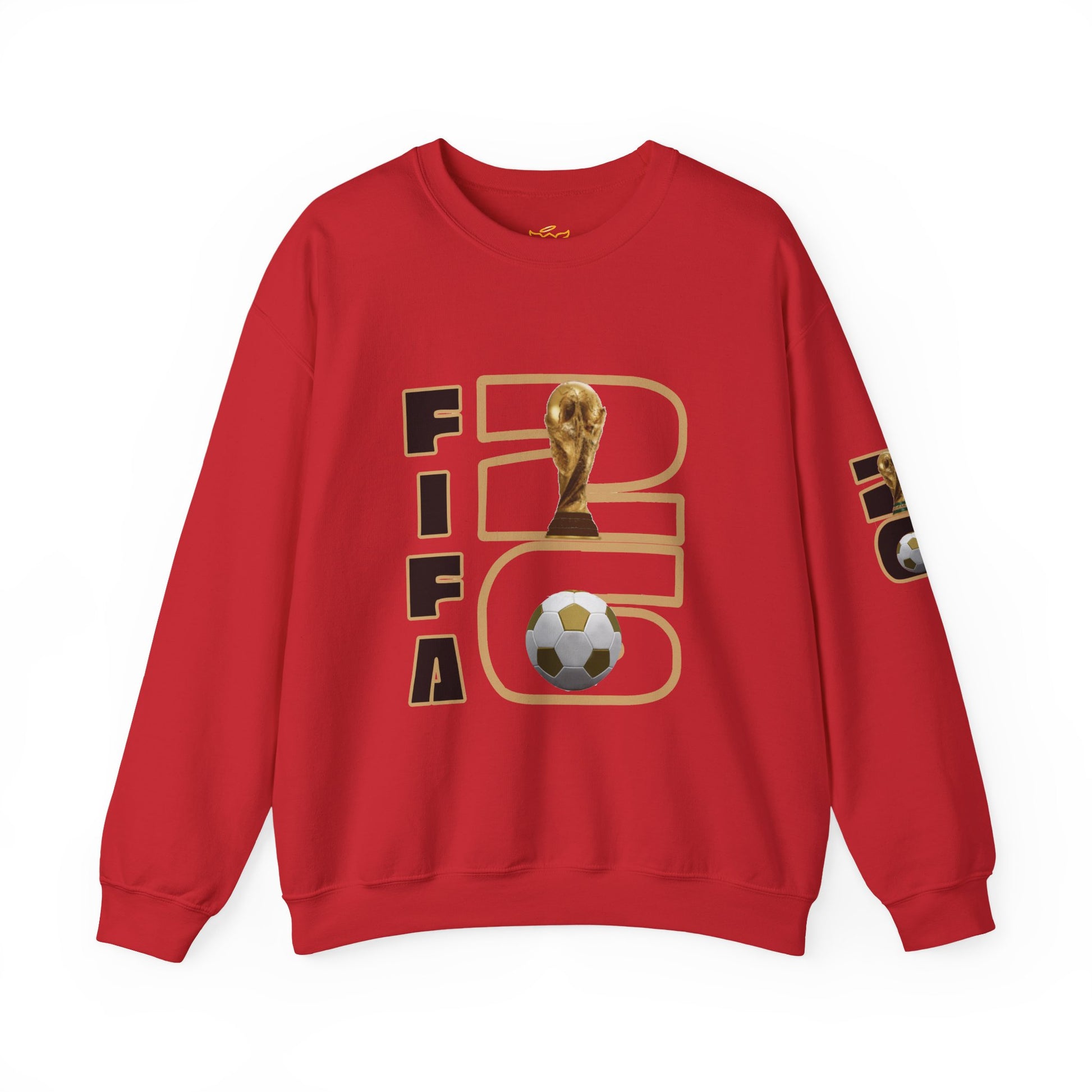 FIFA World Cup 2026 Crewneck Sweatshirt — Gold Trophy & Soccer Ball Design - Trending Novelties & Gifts