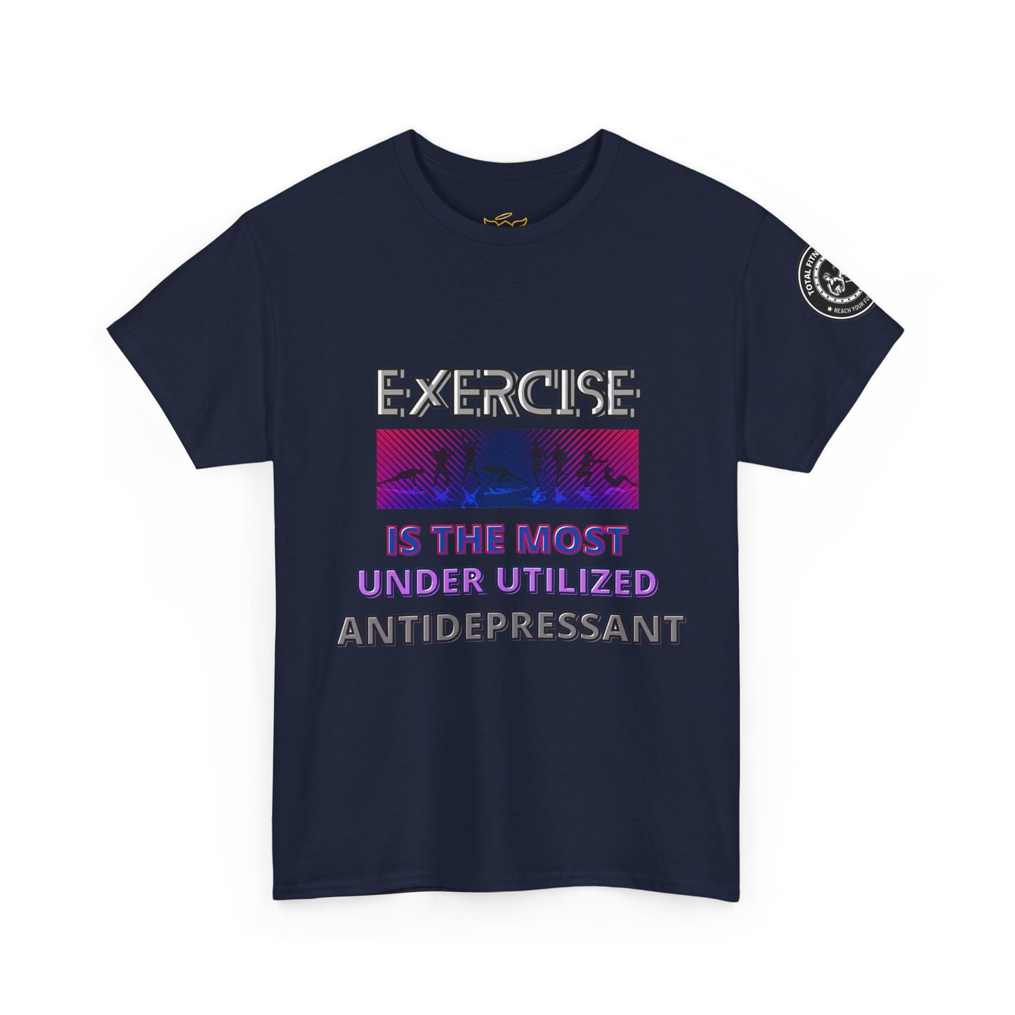Fitness Quotes Tee - "Exercise is an Under Utilized Antidepressant". FQT
