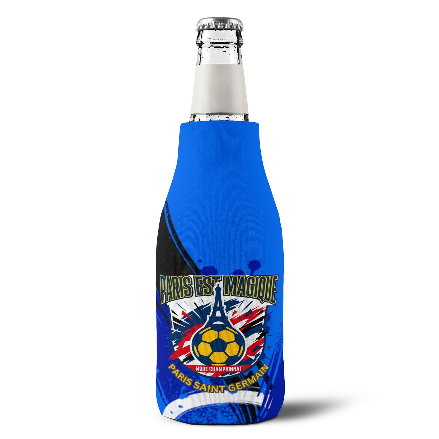 P.S.G. Fan Zip-Up Bottle Cooler Sleeve — P.S.G. Soccer  Fans Koozie - Trending Novelties & Gifts