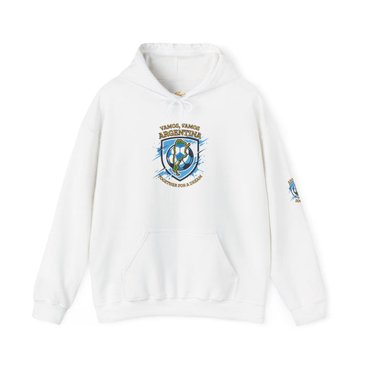 Argentina Soccer Hoodie – Vamos Argentina Crest "Together for a Dream" Fan Hoodie - Trending Novelties & Gifts