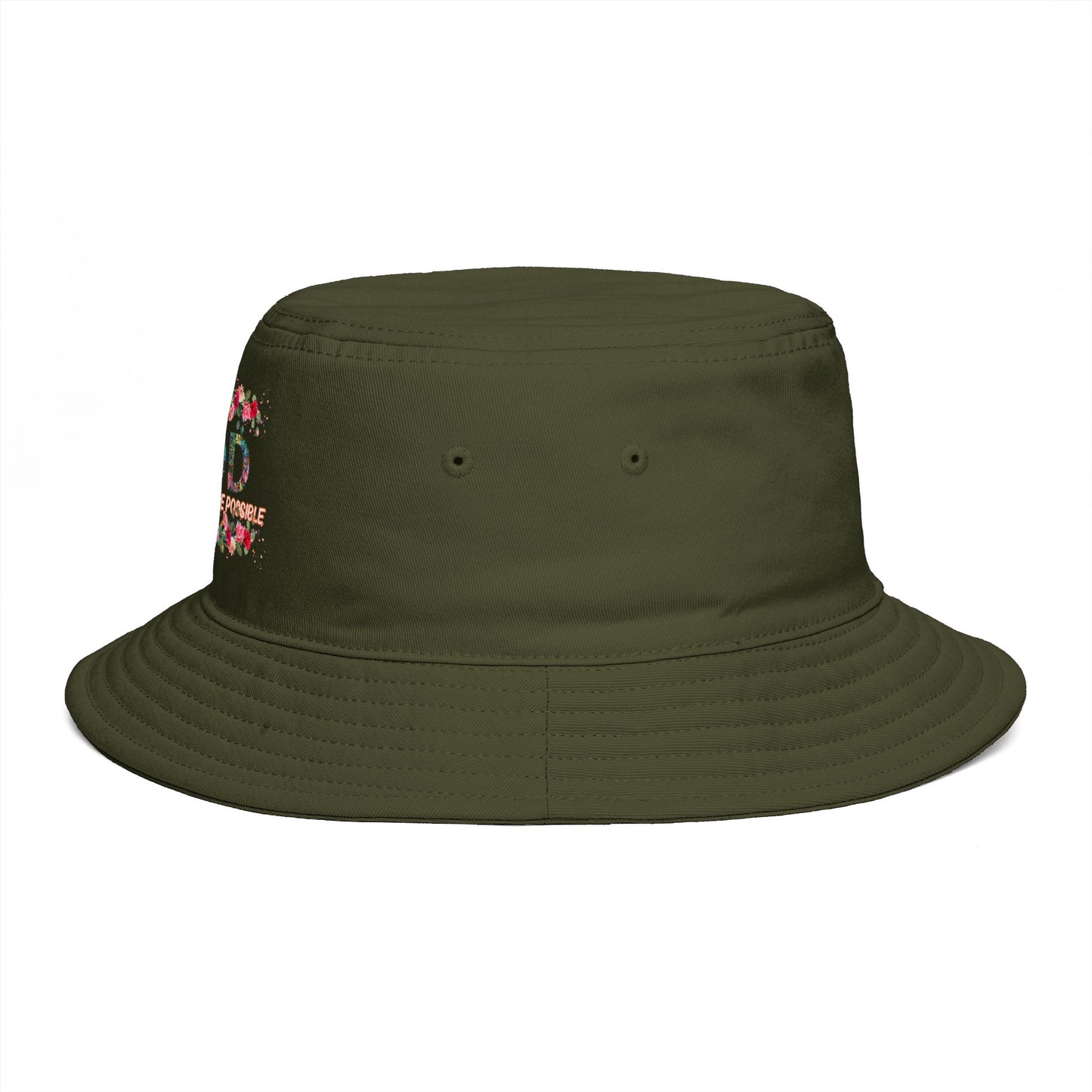 Floral Bucket Hat - With GOD all things are possible. Summer Hat - Trending Novelties & Gifts