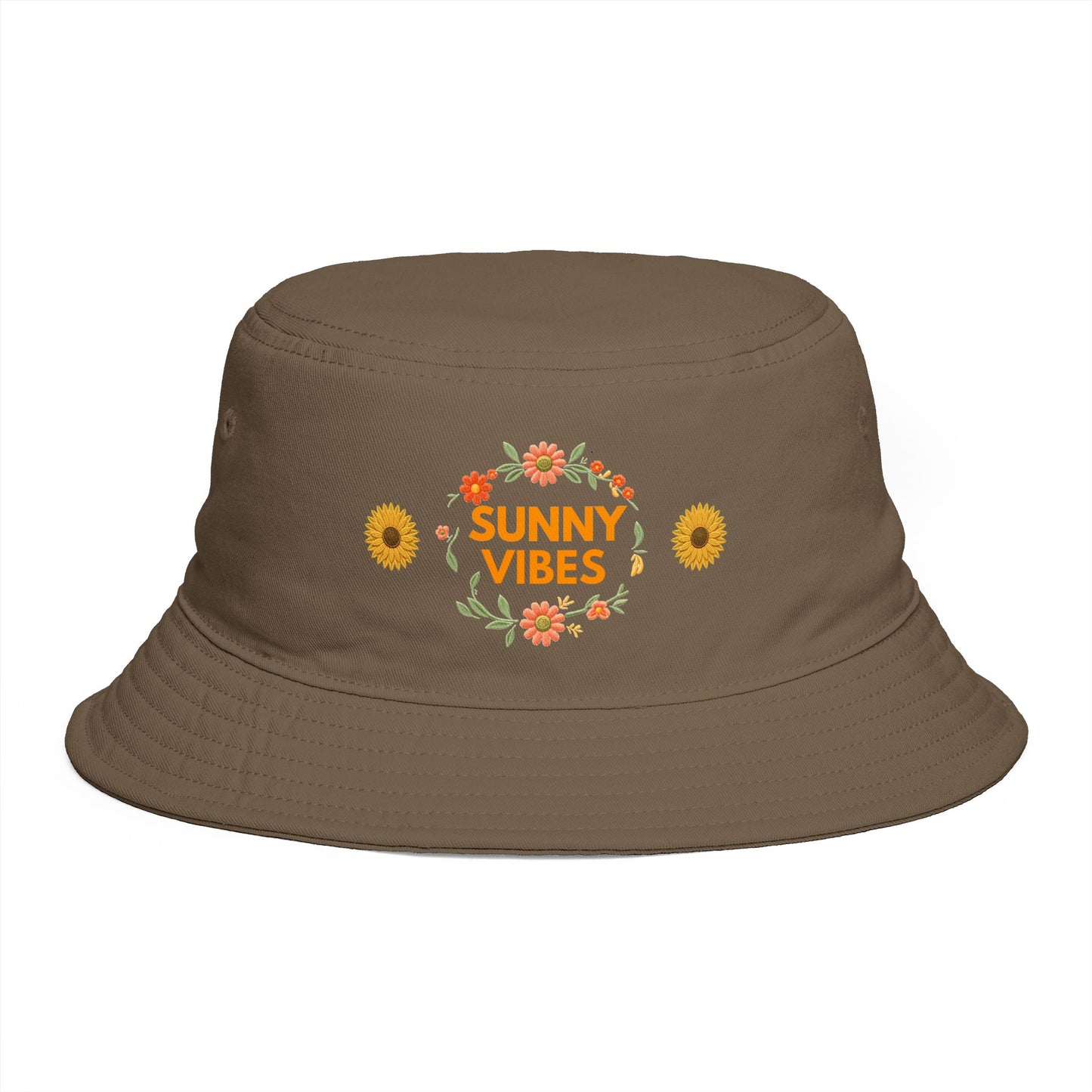 Bucket Hat — Sunny Vibes Floral Sunflower Summer Beach Accessory - Trending Novelties & Gifts
