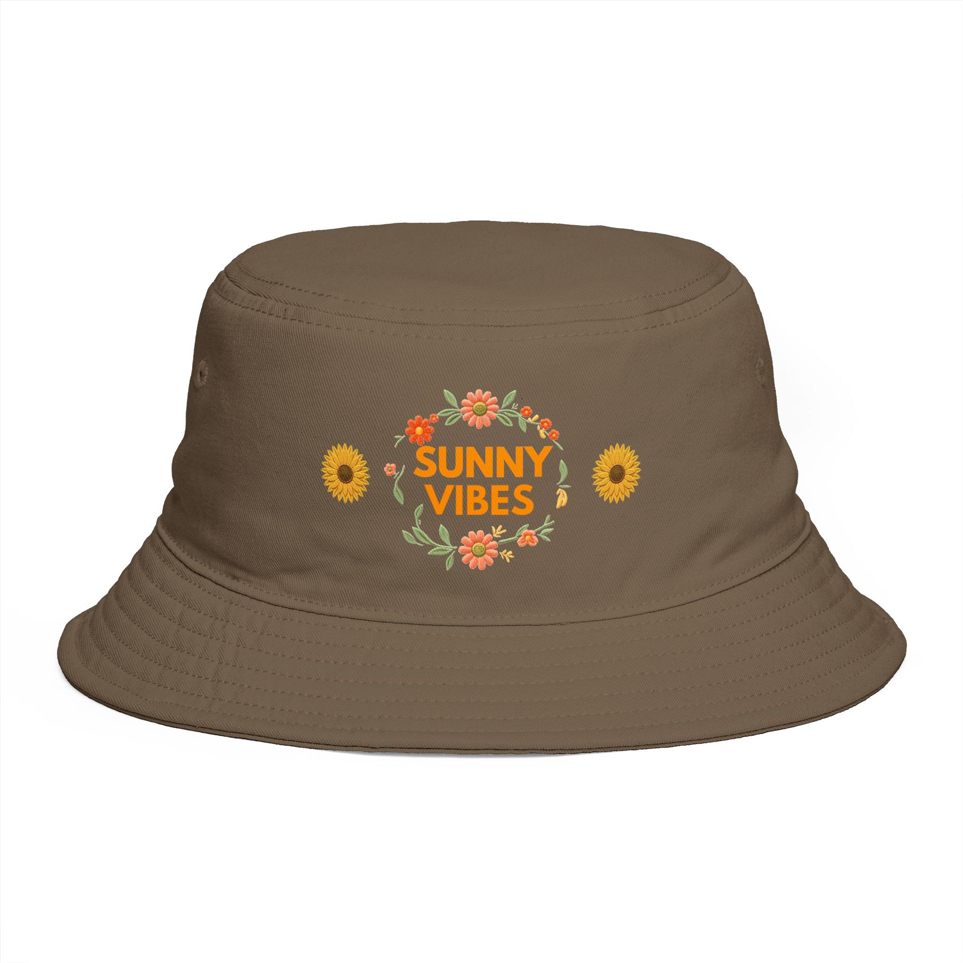 Bucket Hat — Sunny Vibes Floral Sunflower Summer Beach Accessory - Trending Novelties & Gifts