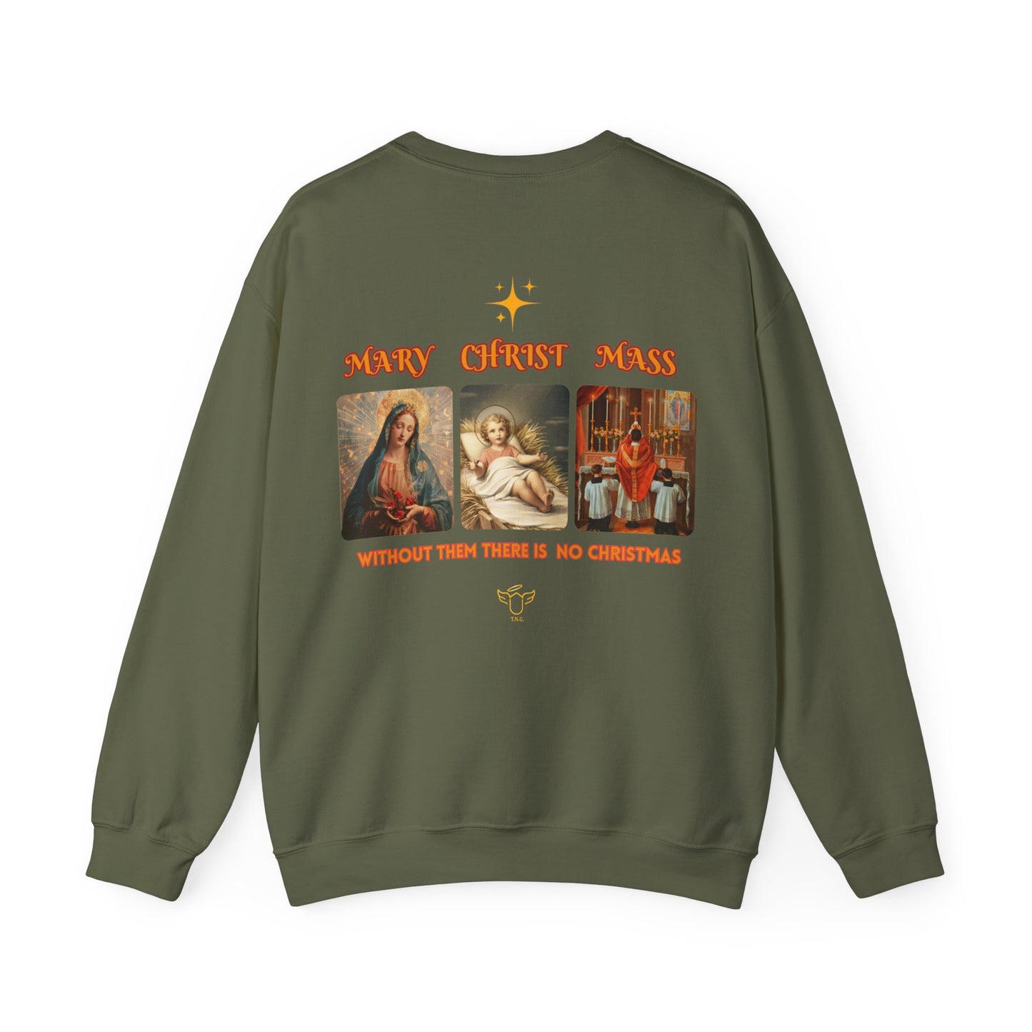 Christmas Crewneck Sweatshirt - Catholic Holiday Design (CT)