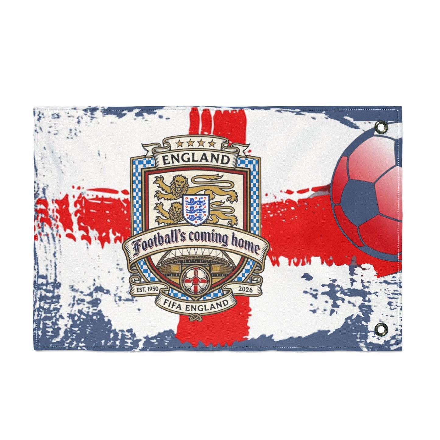 England Football Flag – 'Football's Coming Home' Soccer Fan Banner