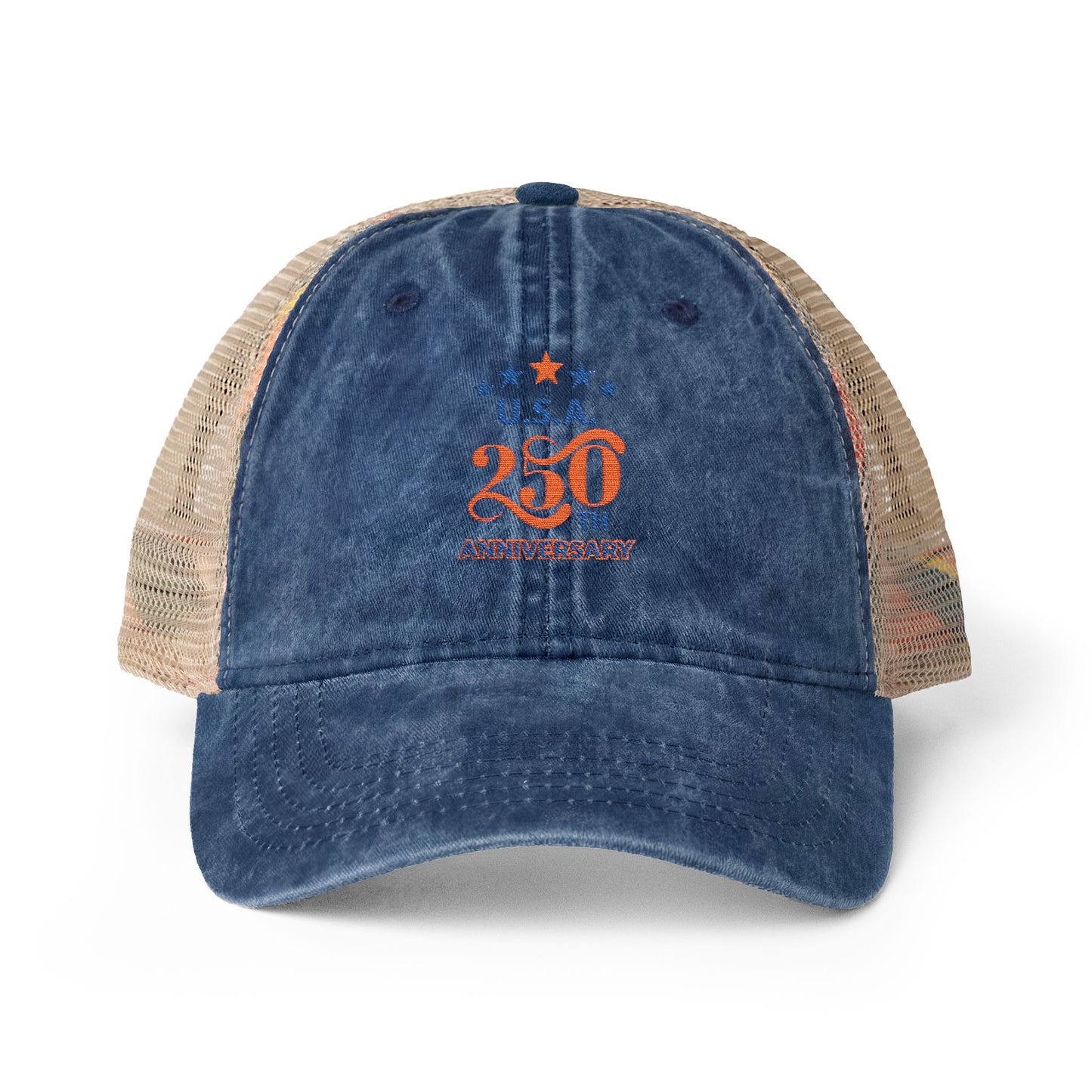 USA 250th ANNIVERSARY Women's Washed Mesh-Back Cap - Trending Novelties & Gifts
