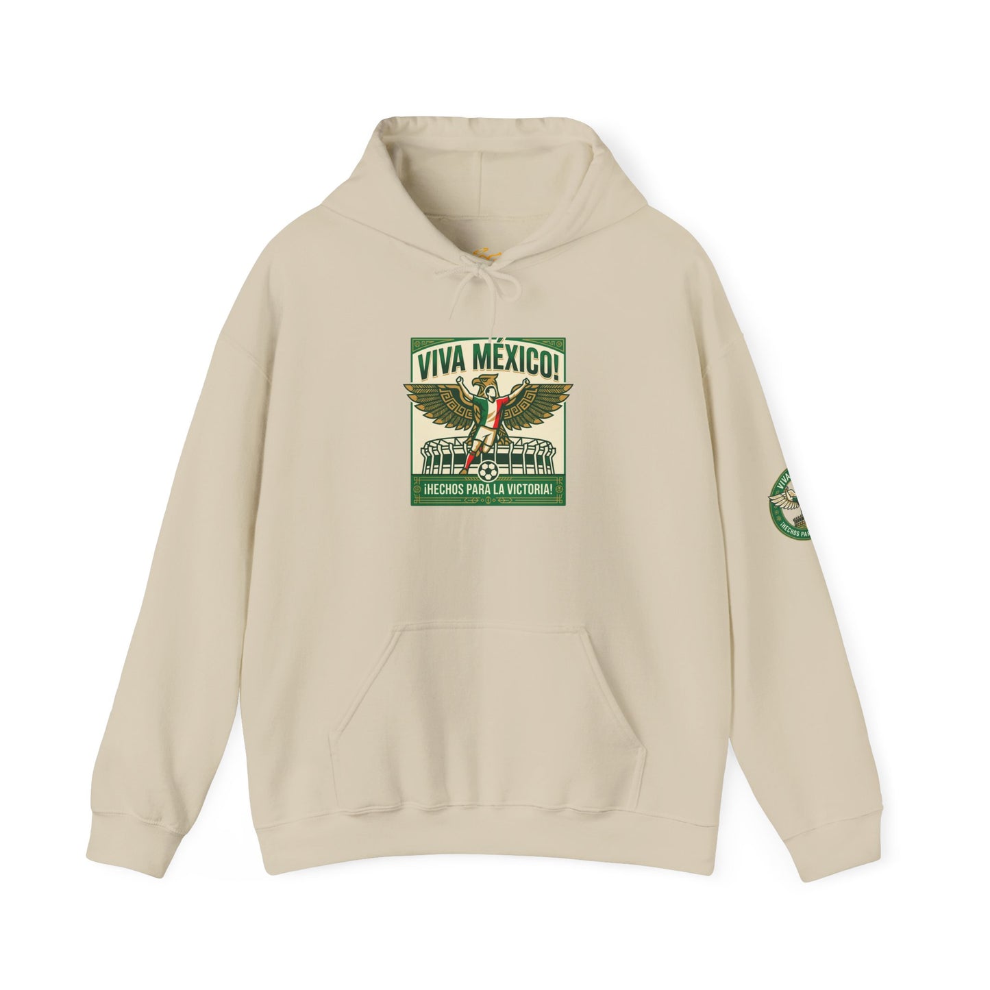 Viva México Soccer Hoodie — Retro Eagle Mexican Pride Graphic