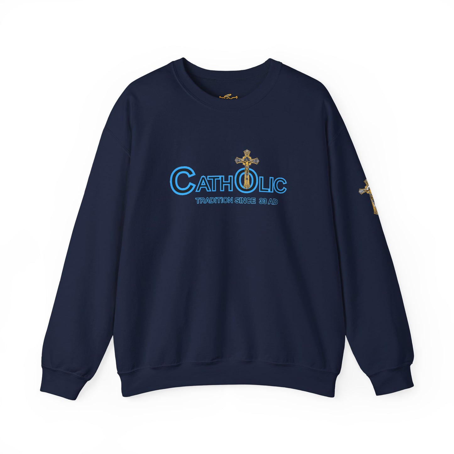 Catholic Crewneck Sweatshirt – "Tradition Since 33 AD" Religious Pullover ((CT)