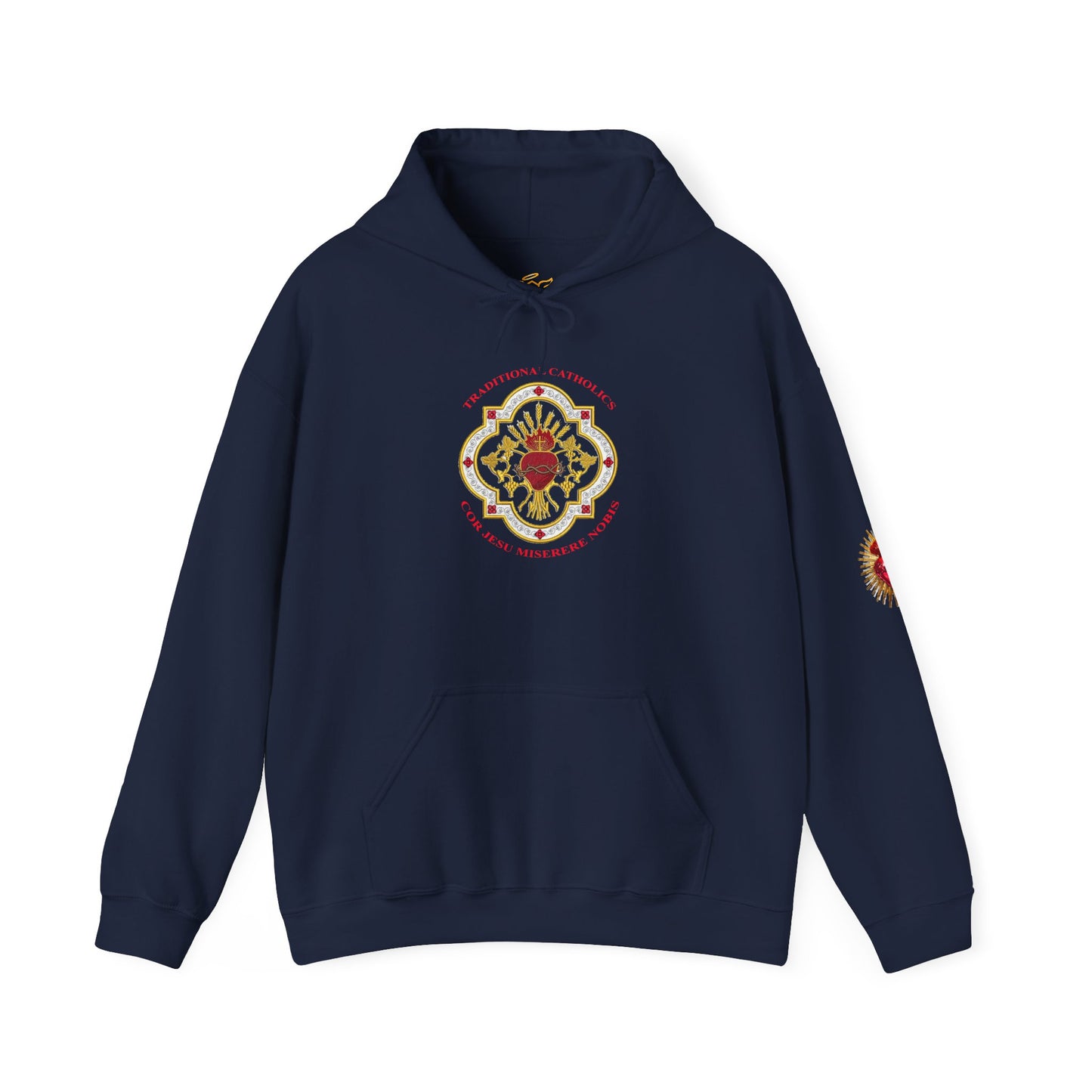 Sacred Heart Rose Hoodie — Spiritual Heart Graphic Sweatshirt (CT)