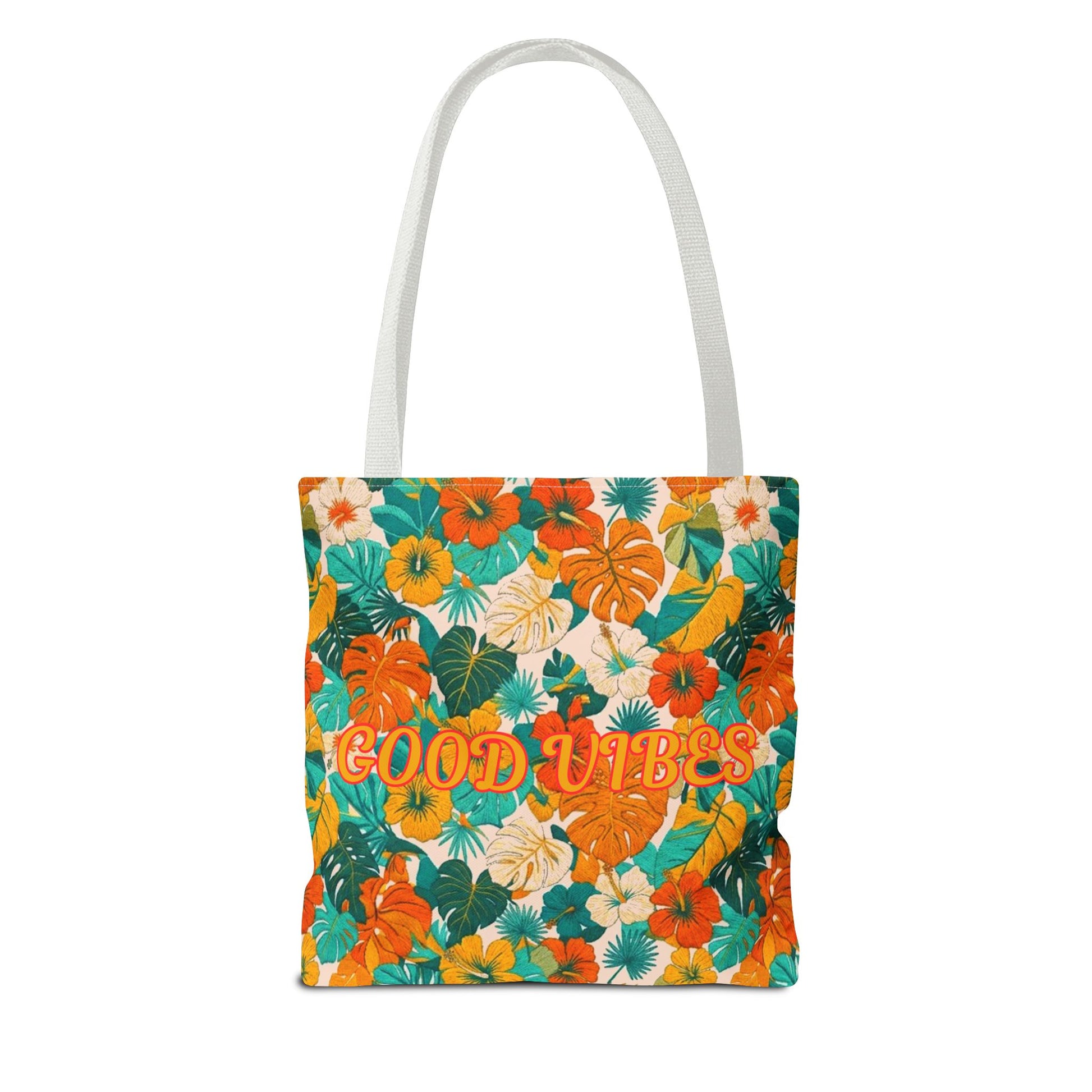 Good Vibes Floral Tote Bag — Summer Tropical All-Over Print Tote - Trending Novelties & Gifts