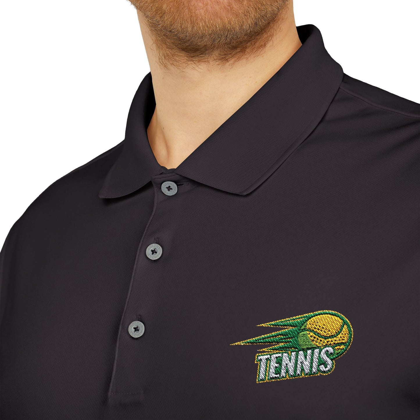 Adidas Tennis Affair Polo Shirt -  Creative Graphic Motif