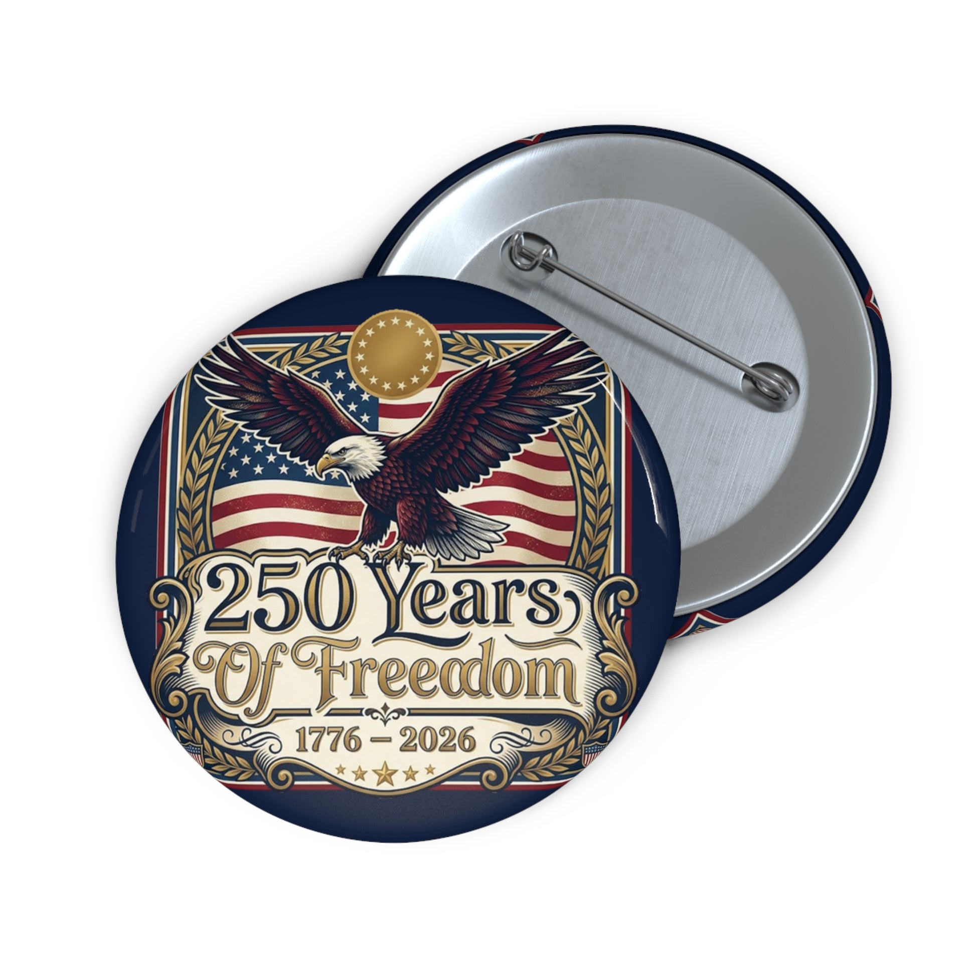 USA 250th ANNIVERSARY Commemorative Pin Button |  America 250 Years of Freedom Commemorative Pin Button - Trending Novelties & Gifts