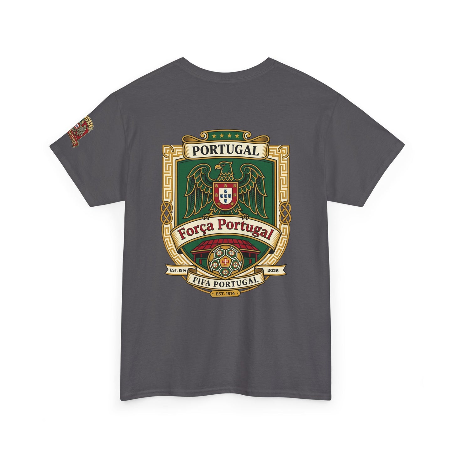 Portugal Soccer Team Fan T‑Shirt — Vintage Portugal Soccer Crest Tee